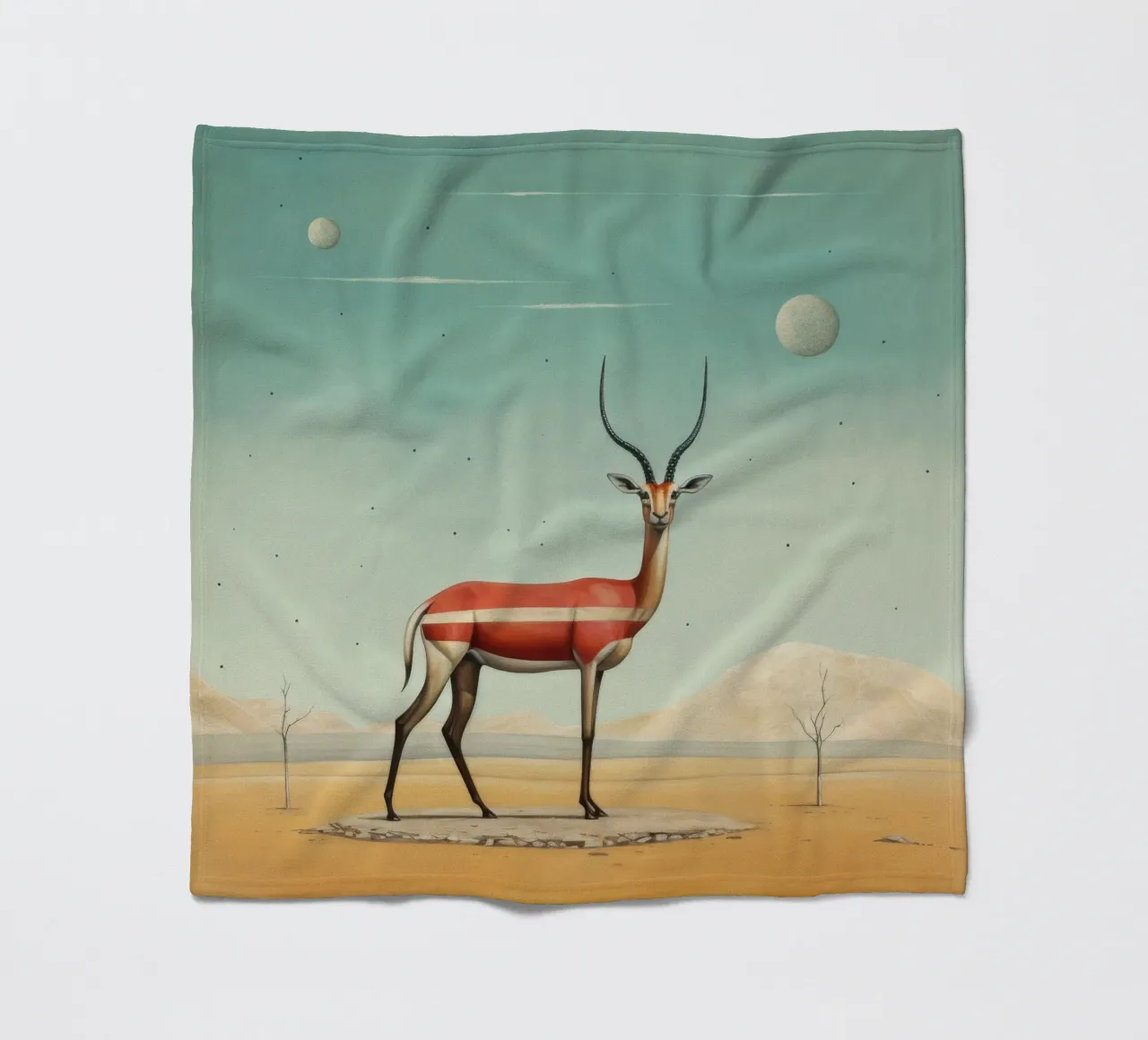 Gazzella minima 2 coperta in pile da Minimal Animal Art