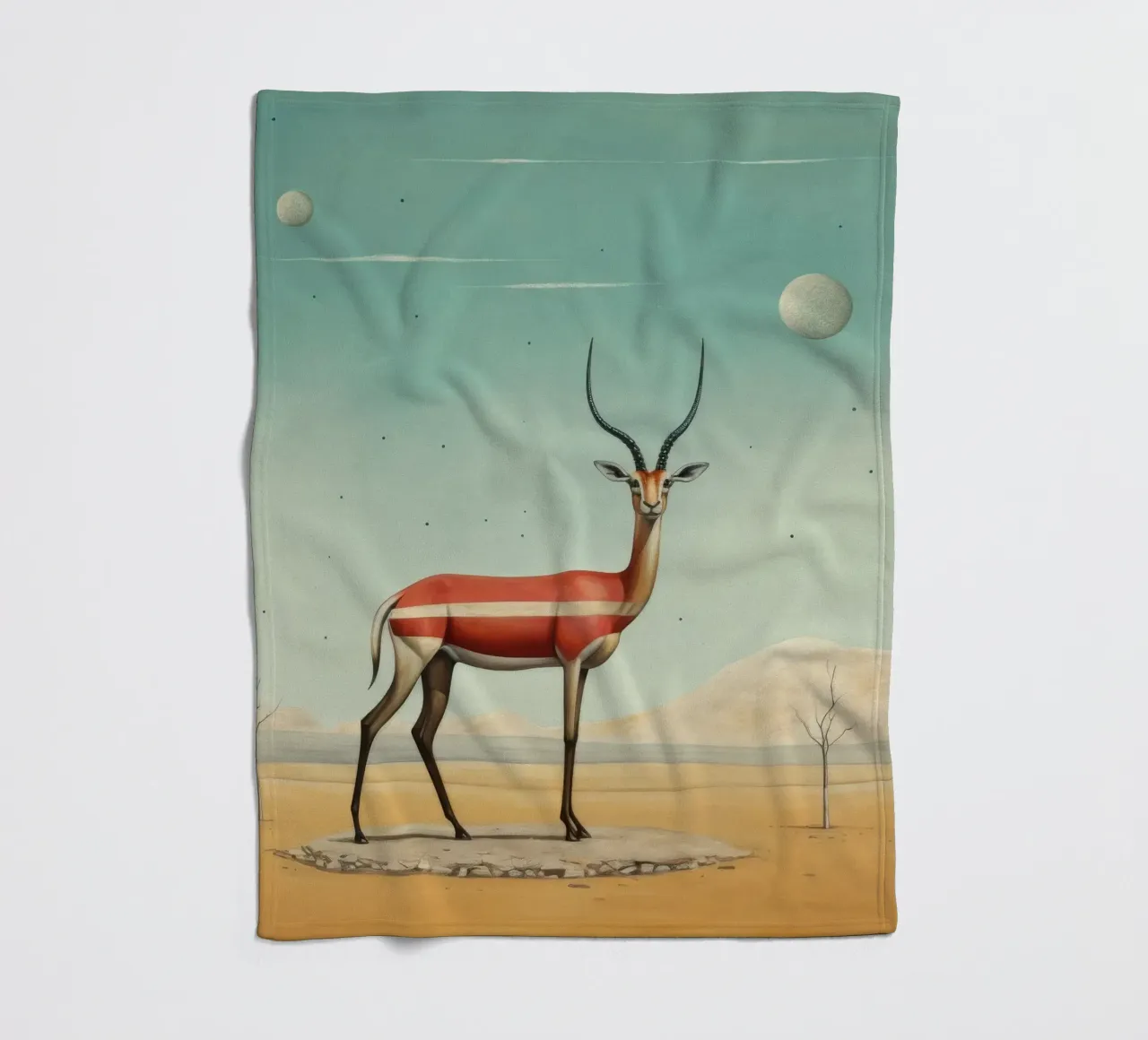 Gazzella minima 2 coperta in pile da Minimal Animal Art