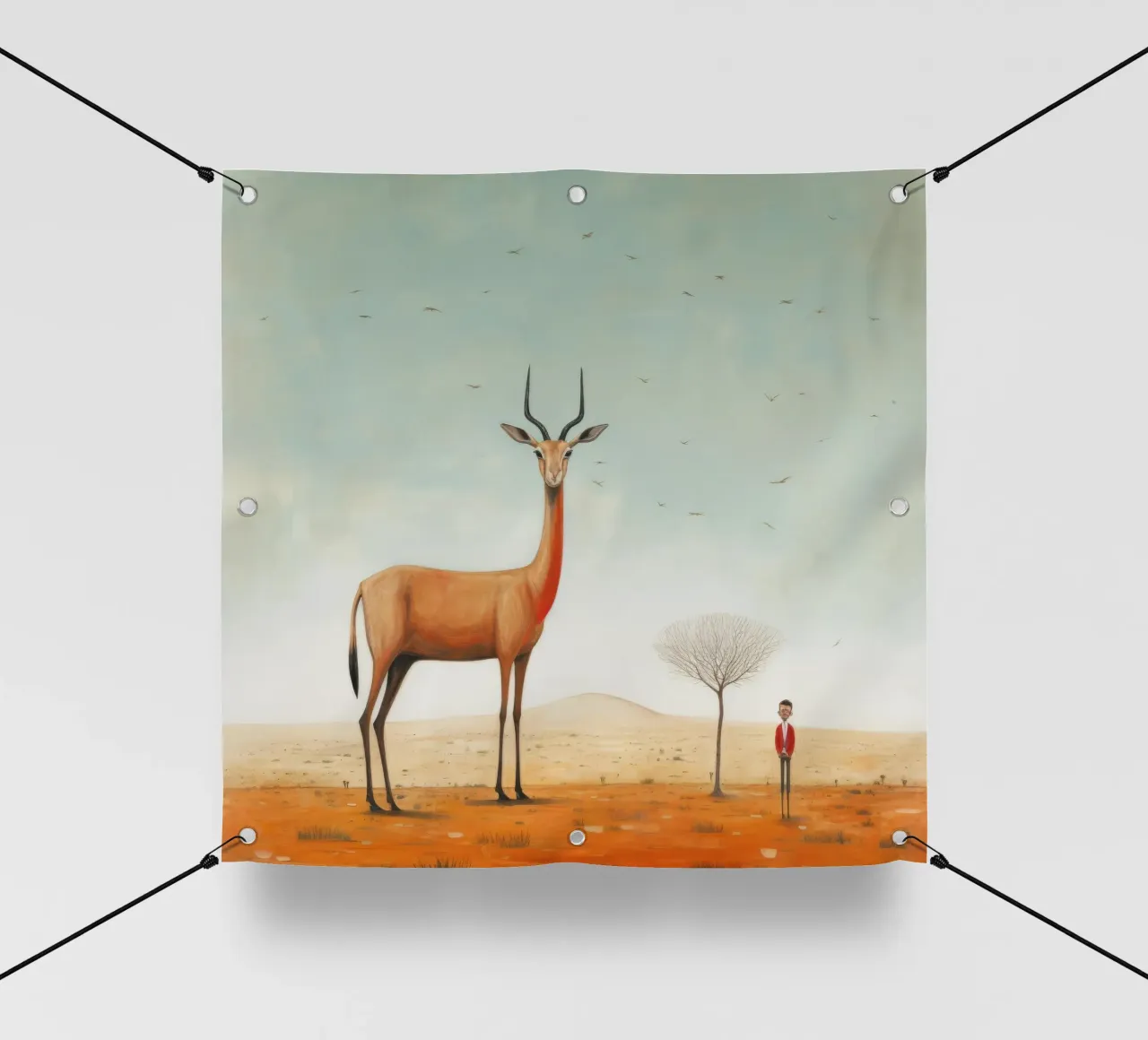 Gazzella minima 3 telo in pvc da Minimal Animal Art