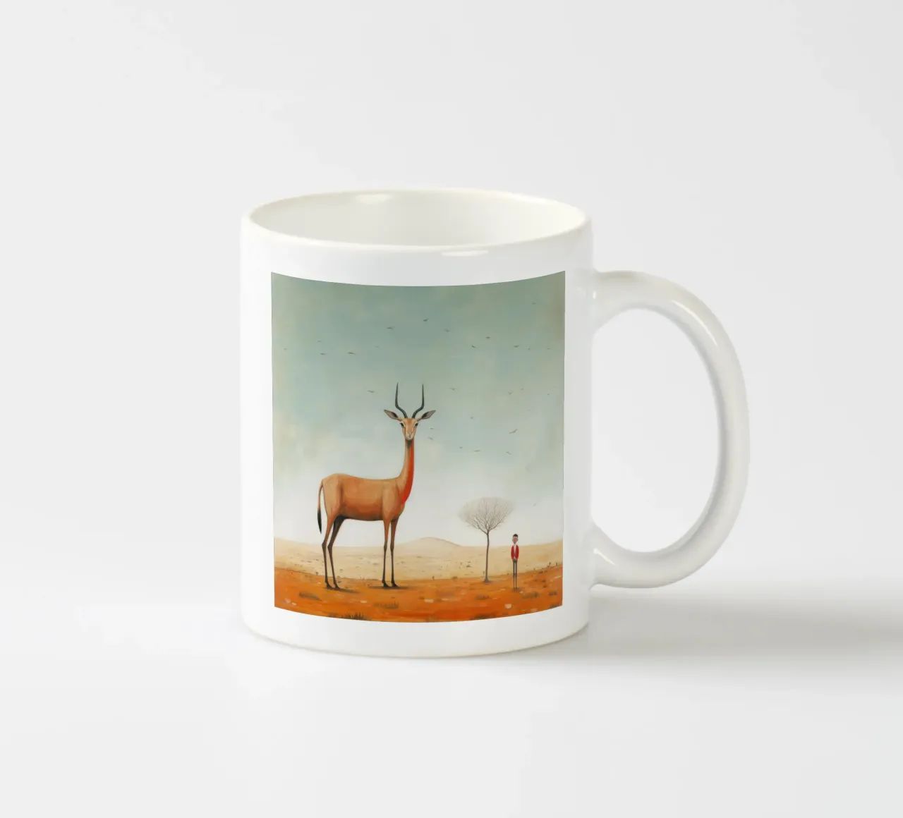 Gazzella minima 3 tazza in ceramica da Minimal Animal Art