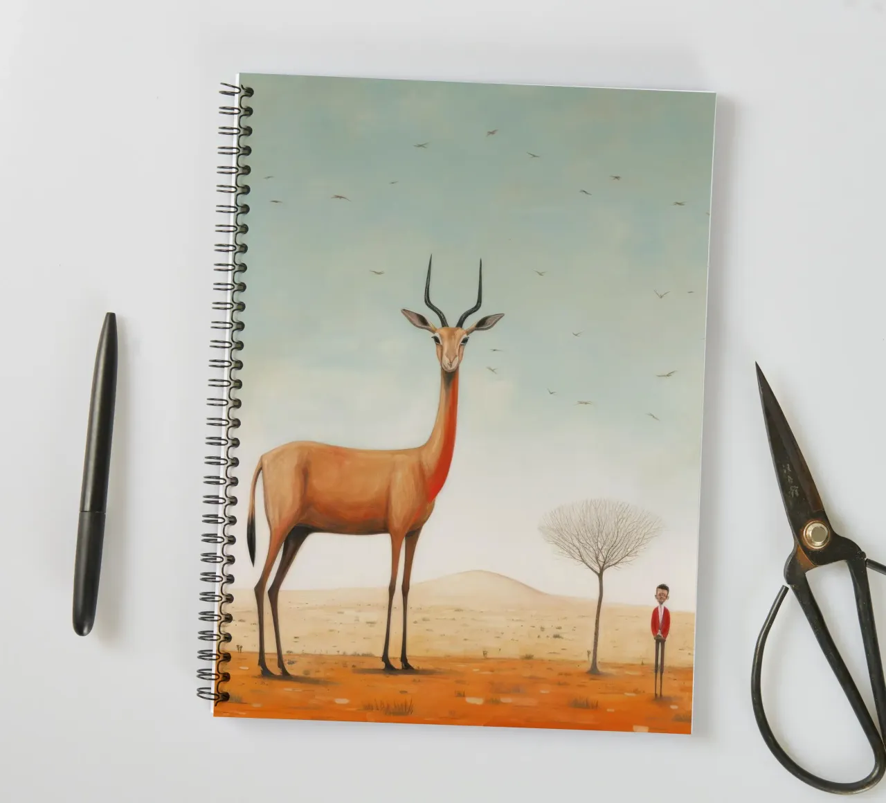 Gazelle 3 minimale carnet à spirale de Minimal Animal Art