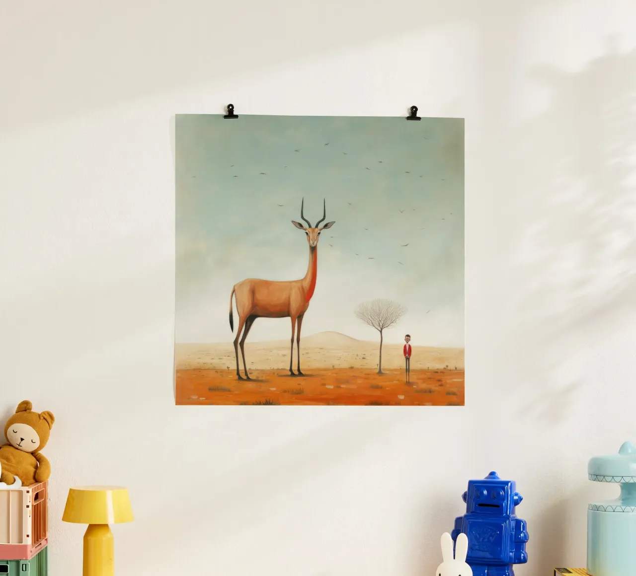 Gazzella minima 3 carta hahnemühle da Minimal Animal Art