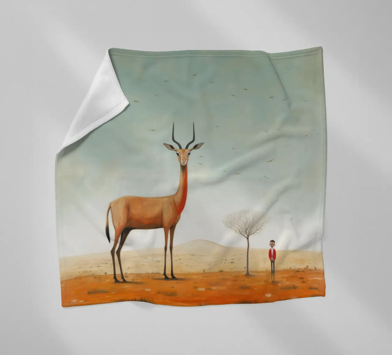 Gazzella minima 3 coperta in pile da Minimal Animal Art