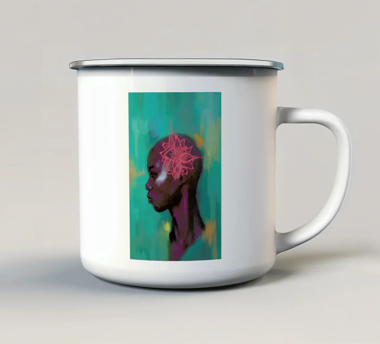 Amaryllis tazza in smalto da Alexander Grahovsky