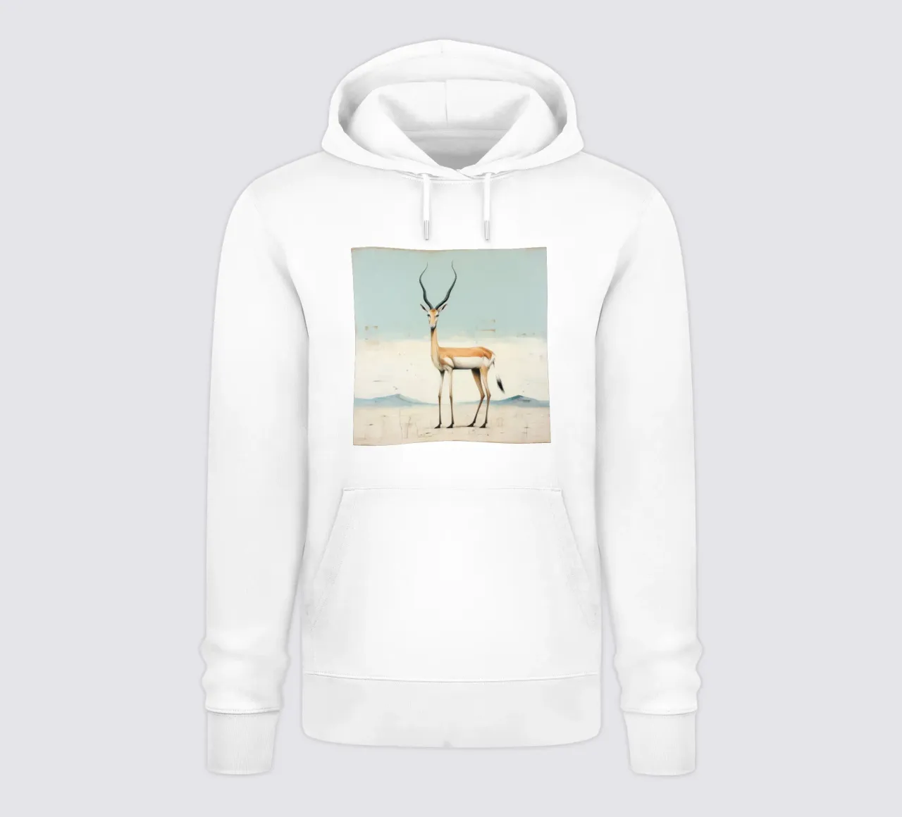 Gazzella minima 1 felpa con cappuccio da Minimal Animal Art