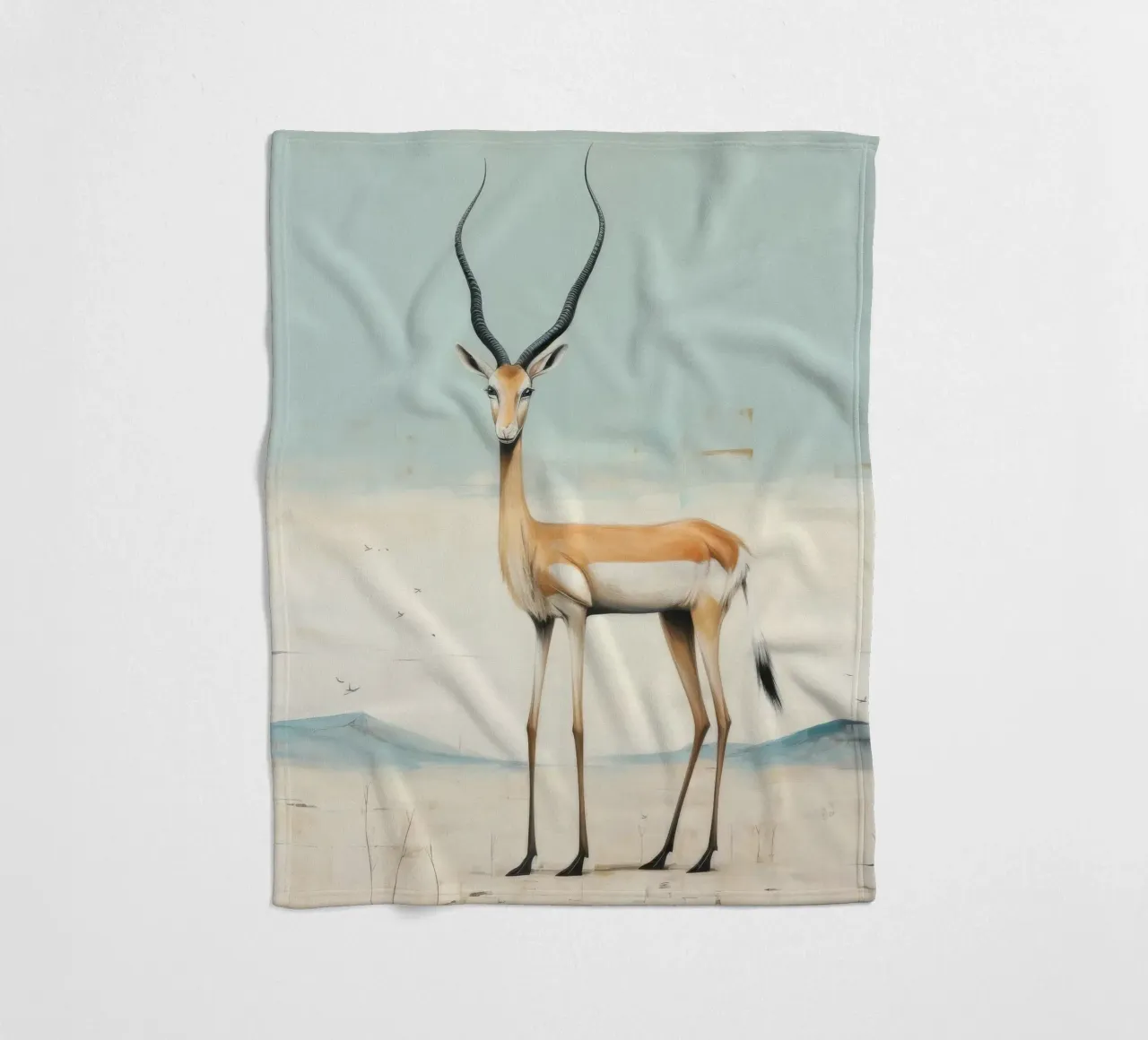 Gazzella minima 1 coperta in pile da Minimal Animal Art