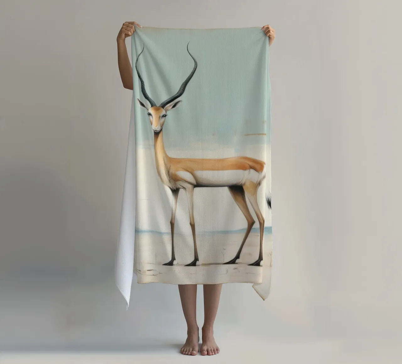 Gazzella minima 1 telo mare da Minimal Animal Art