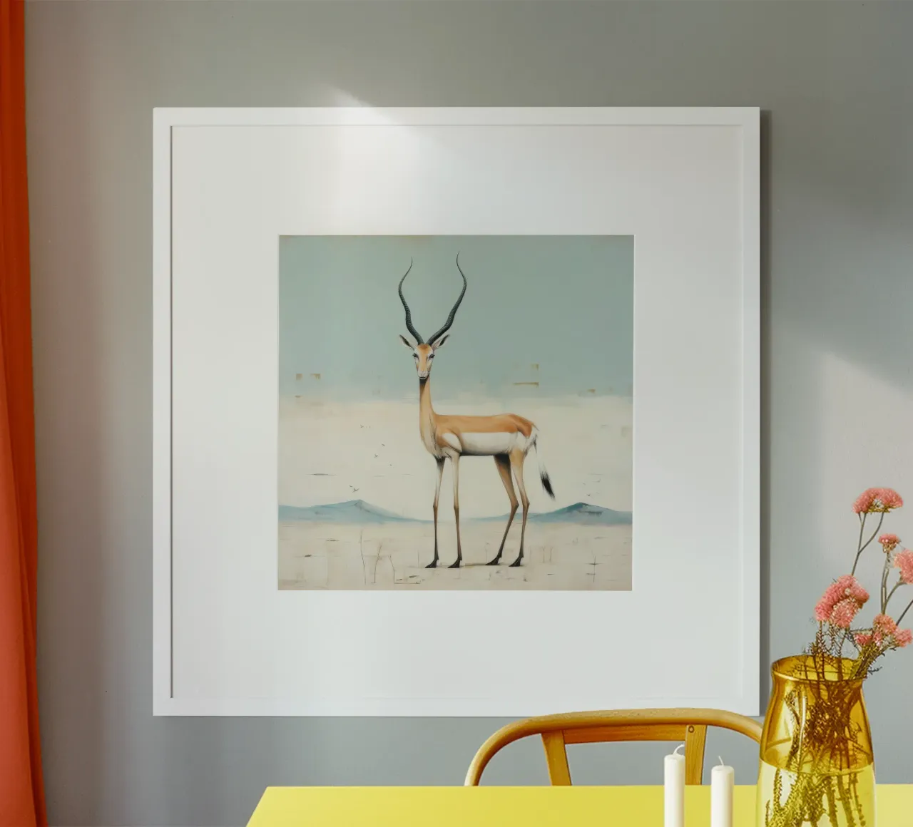 Gazzella minima 1 carta hahnemühle da Minimal Animal Art