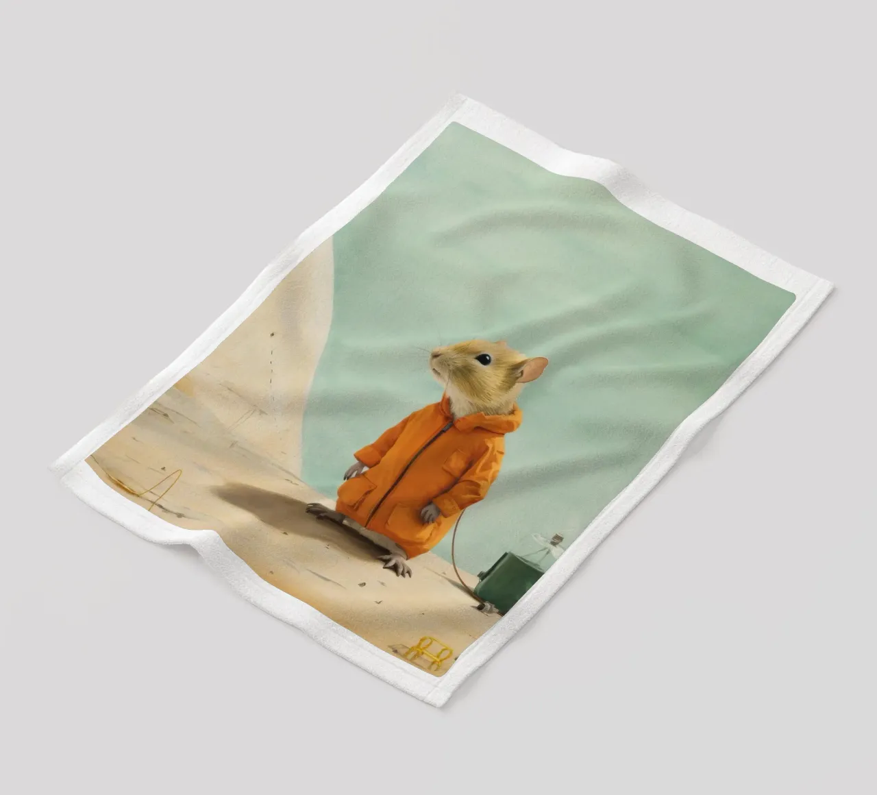 Gerbillo minimo 2 coperta in pile da Minimal Animal Art