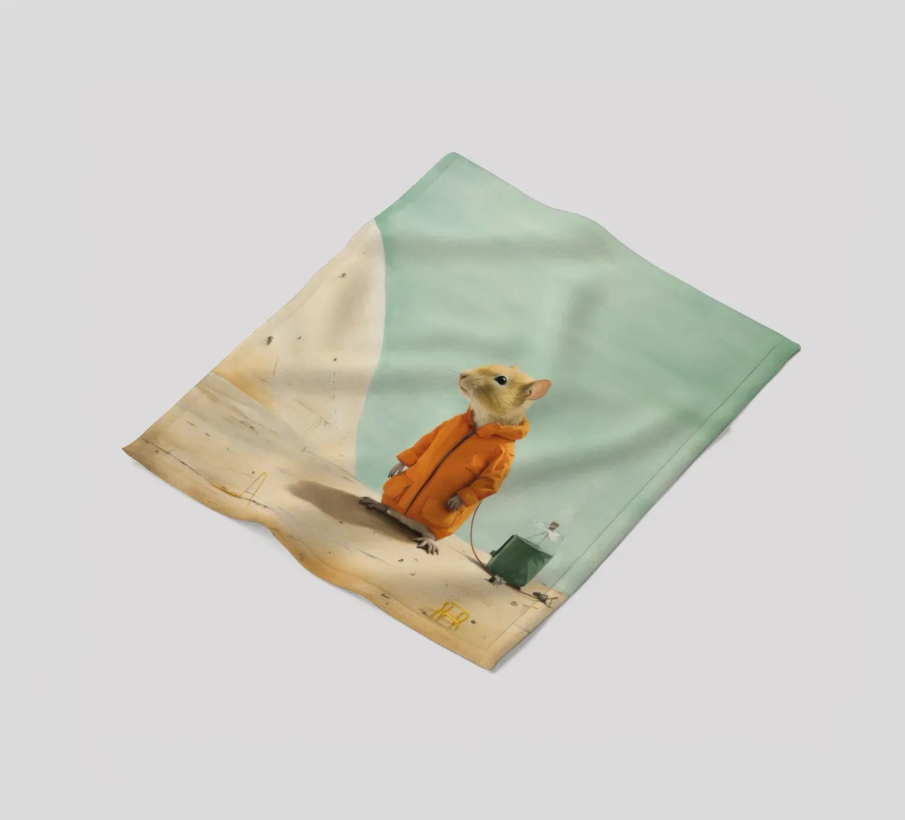 Gerbillo minimo 2 coperta in pile da Minimal Animal Art