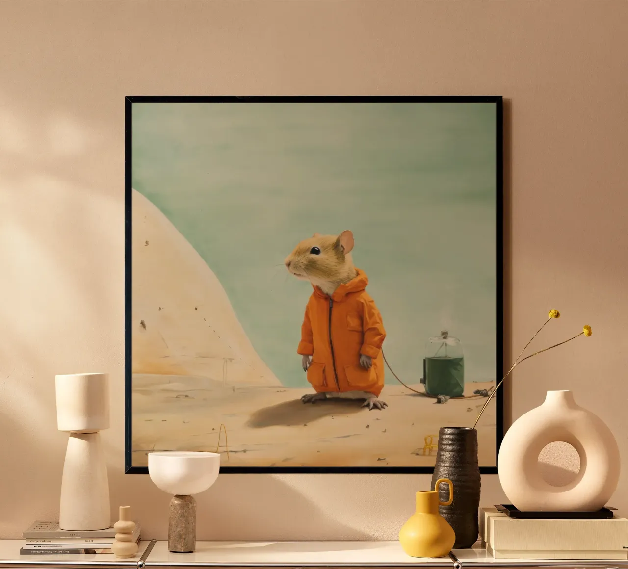 Minimo Gerbil poster da Minimal Animal Art