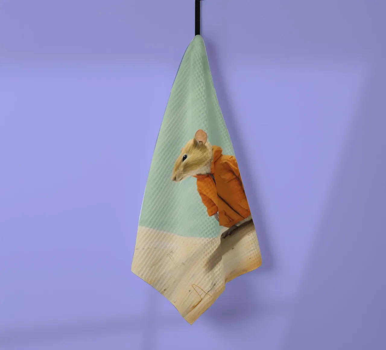 Gerbillo minimo 2 canovaccio da cucina da Minimal Animal Art