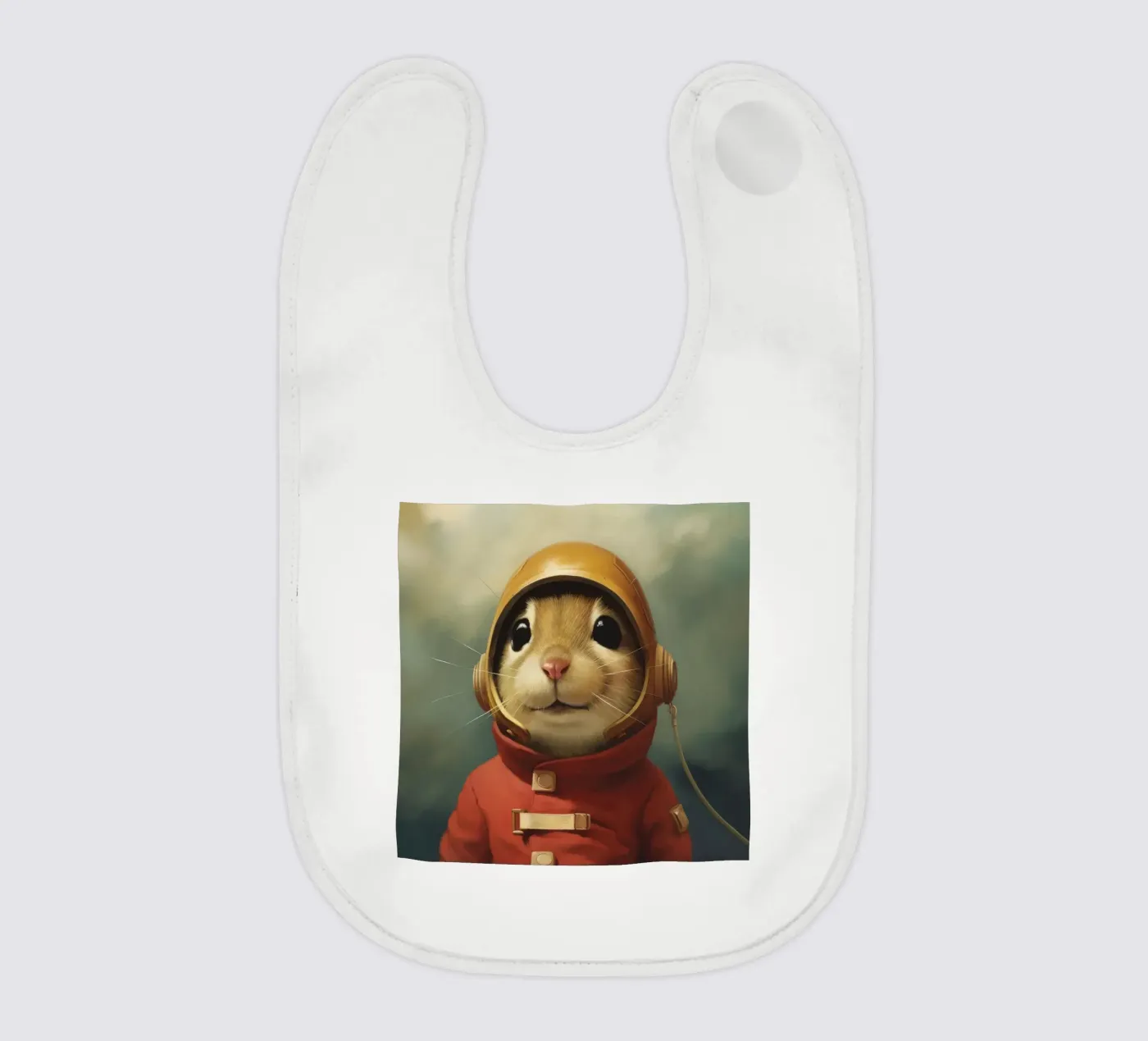 Minimaal Gerbil baby slabbetje van Minimal Animal Art