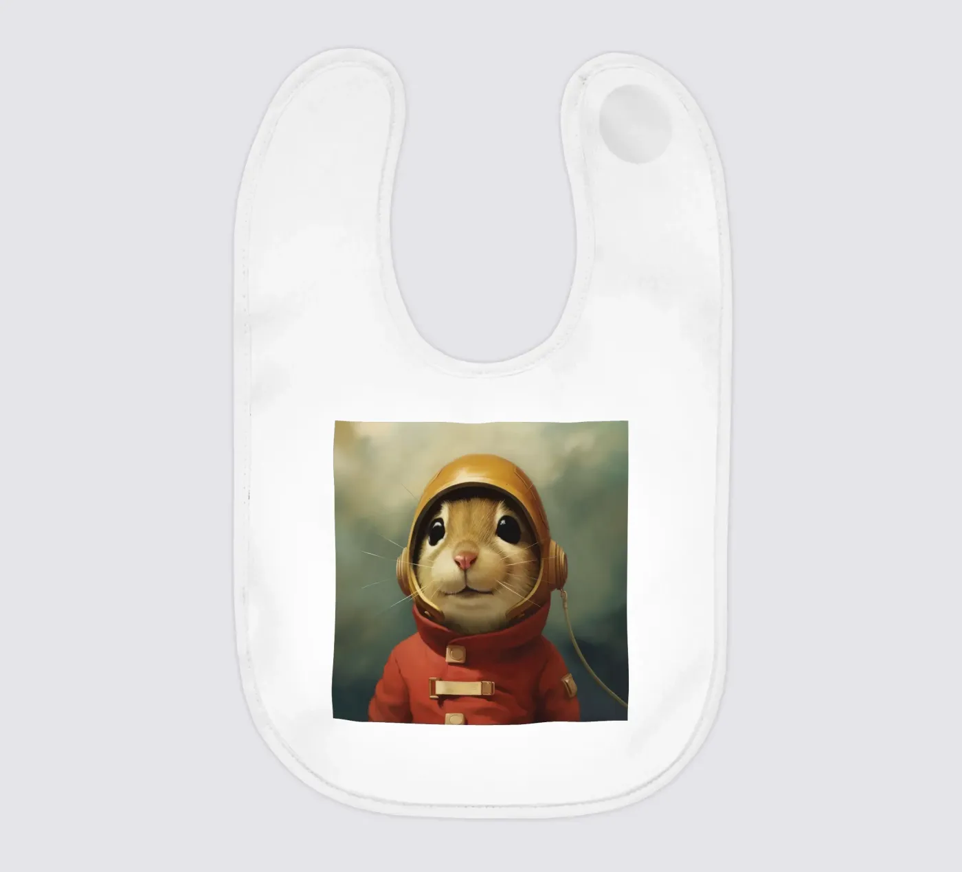 Minimaal Gerbil baby slabbetje van Minimal Animal Art