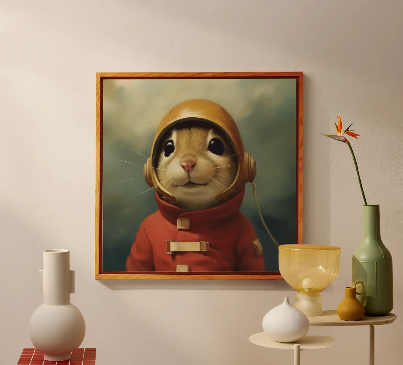 Minimal Gerbil Acryl-Glas von Minimal Animal Art