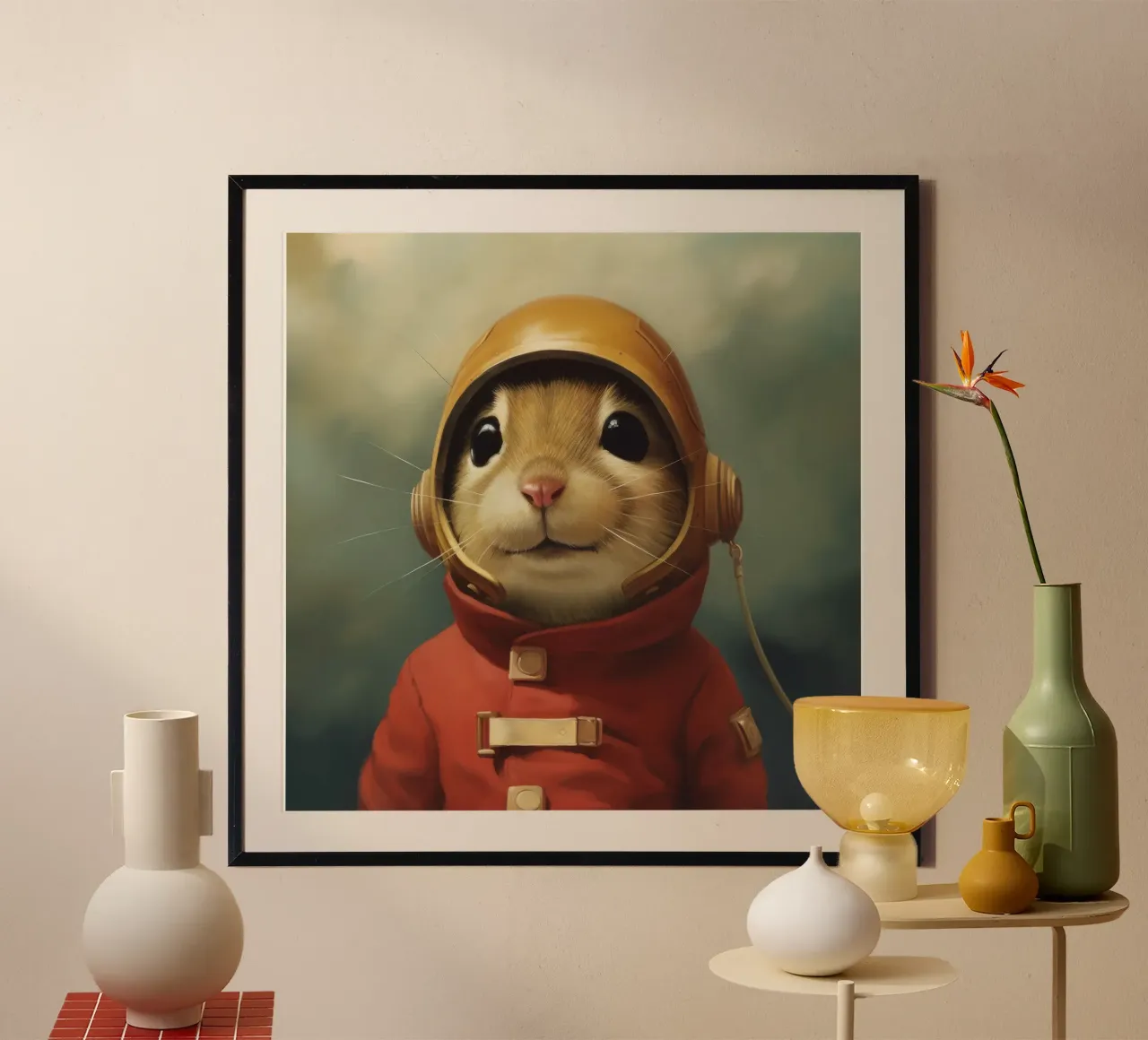 Minimo Gerbil poster da Minimal Animal Art