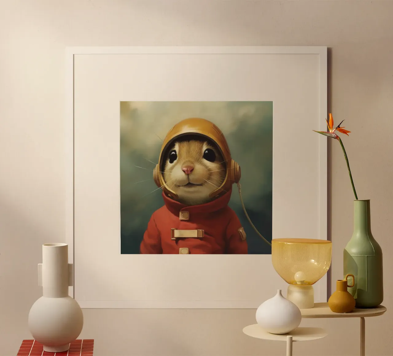 Minimo Gerbil poster da Minimal Animal Art