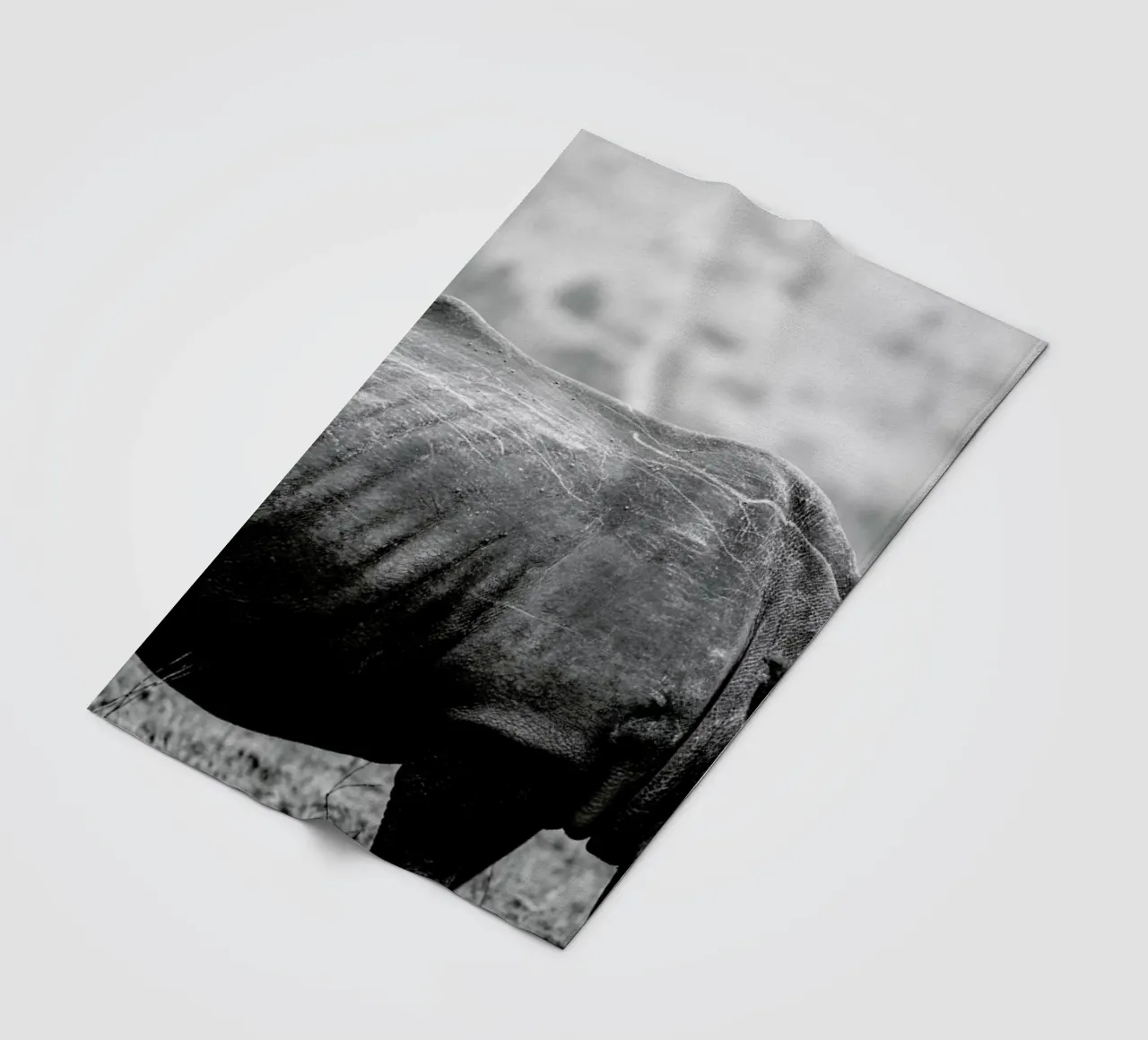 Black Rhino fleece blanket by Shot By Clint