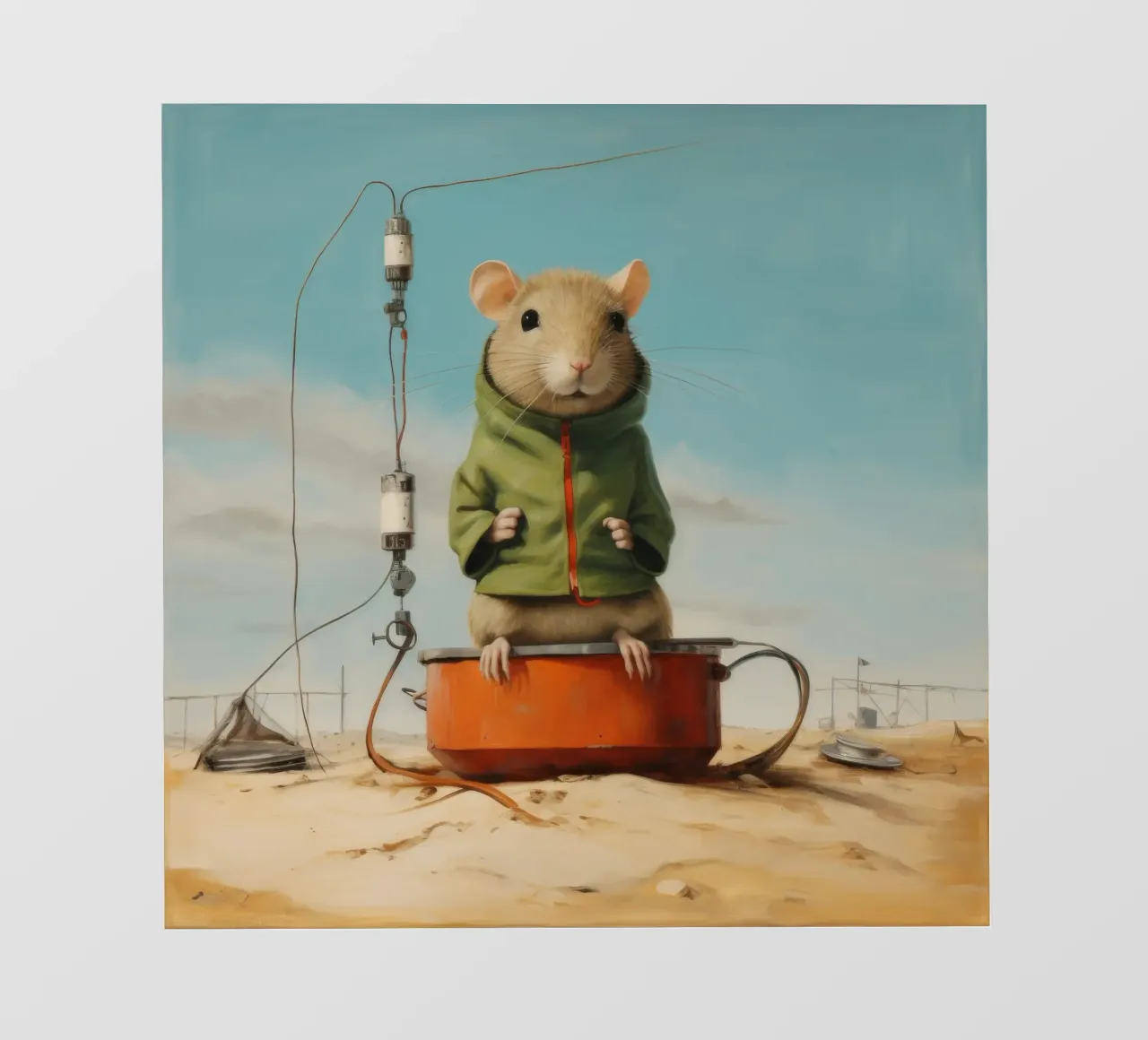 Gerbillo minimo 4 telo in pvc da Minimal Animal Art