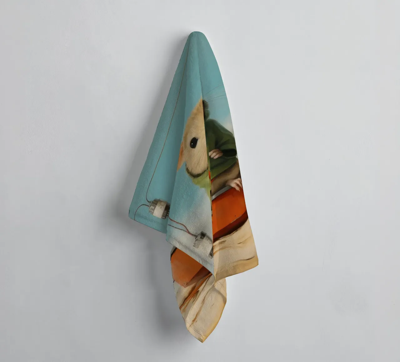 Gerbillo minimo 4 asciugamano da bagno da Minimal Animal Art