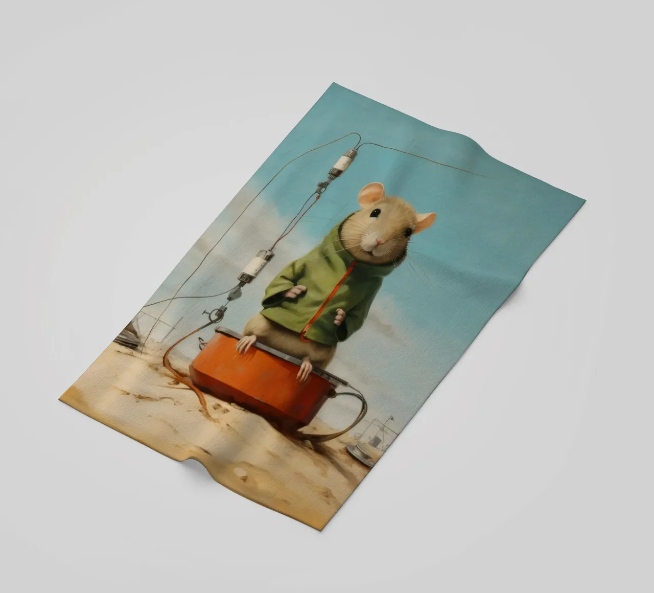 Gerbillo minimo 4 telo mare da Minimal Animal Art