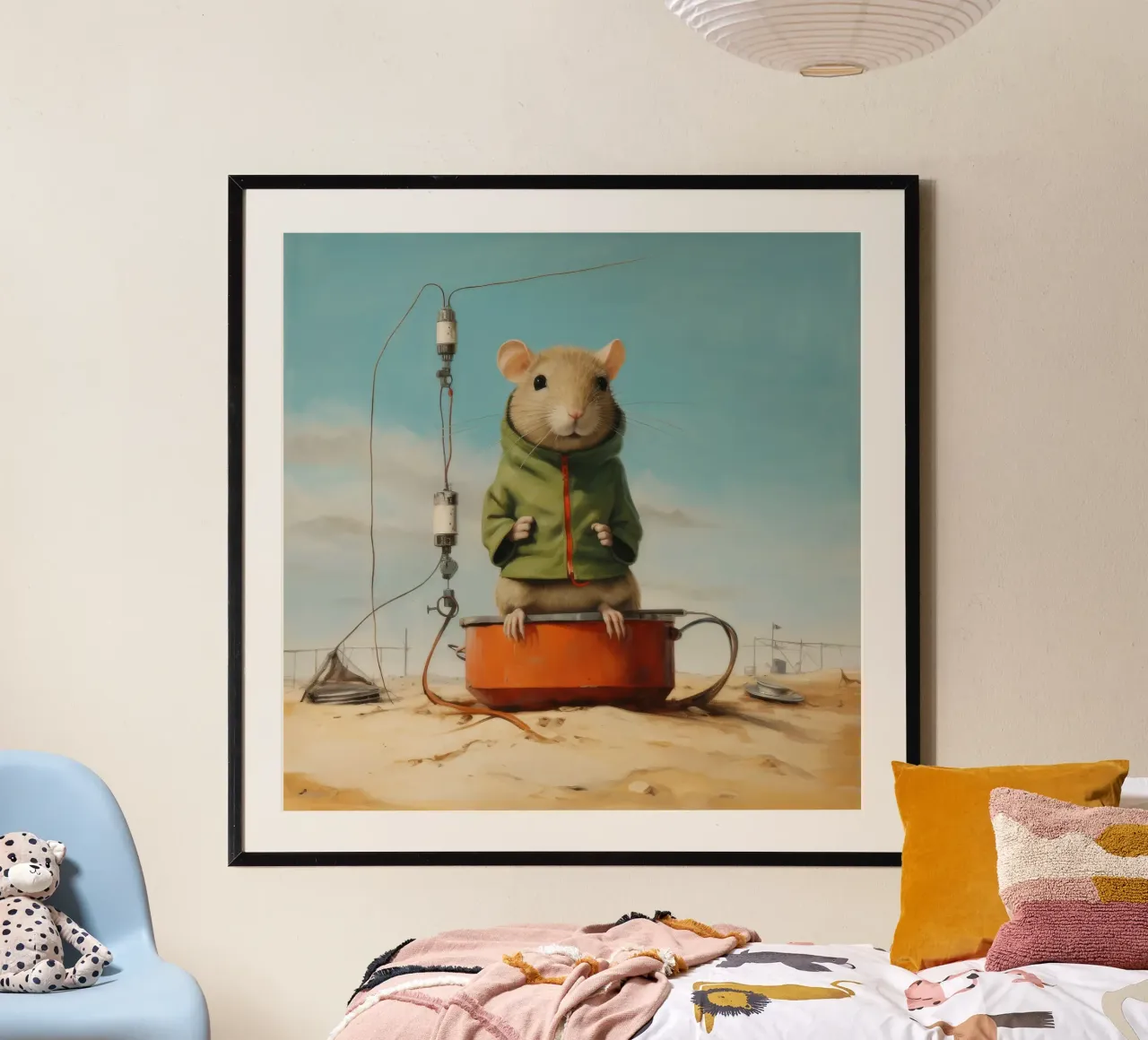 Minimal Gerbil poster by Minimal Animal Art