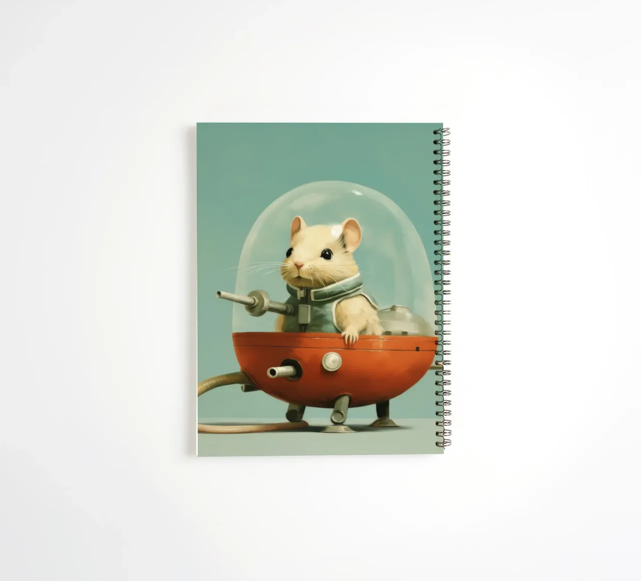 Minimal Gerbil 1 spiral notebook by Minimal Animal Art