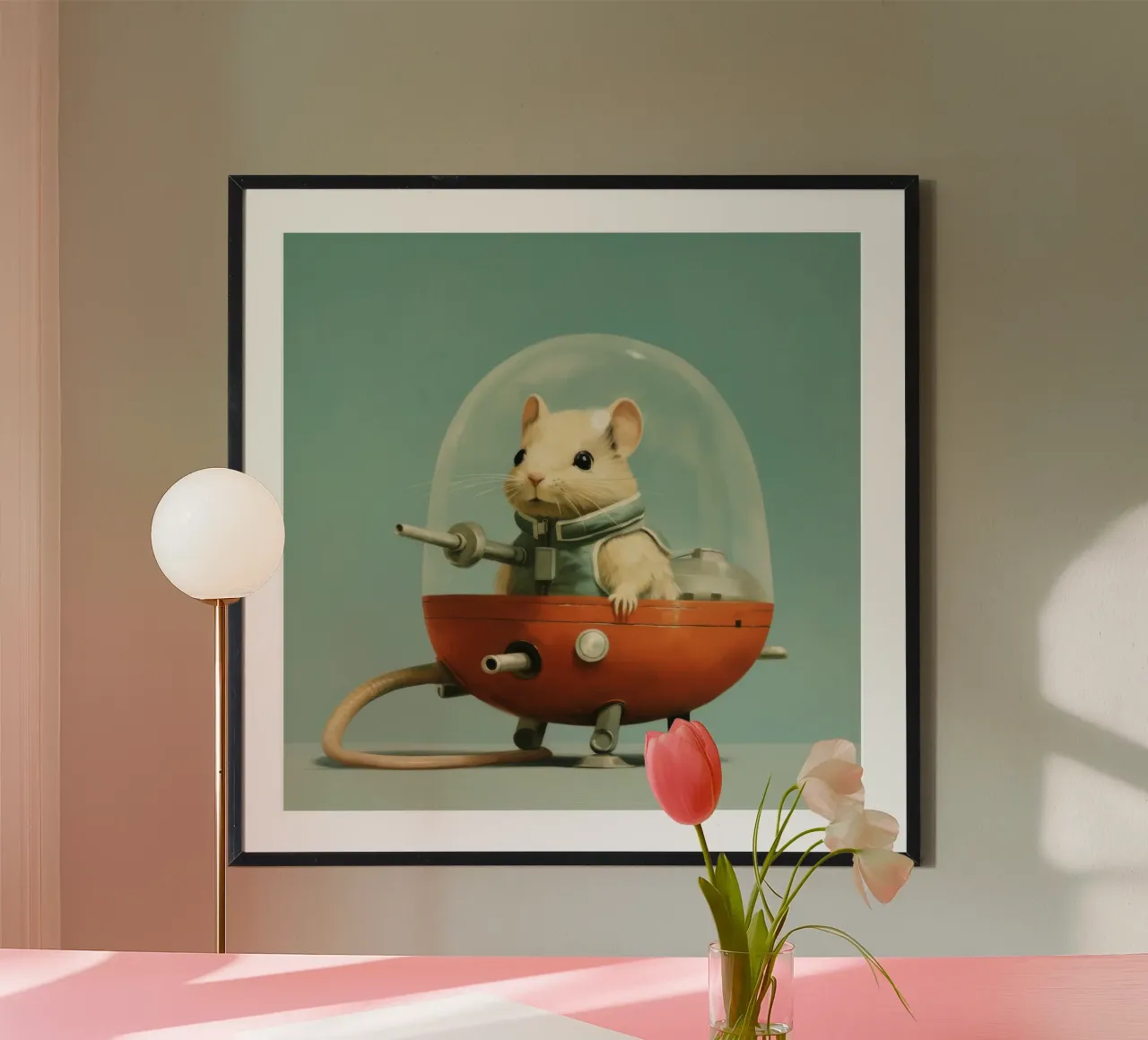 Minimal Gerbil poster by Minimal Animal Art