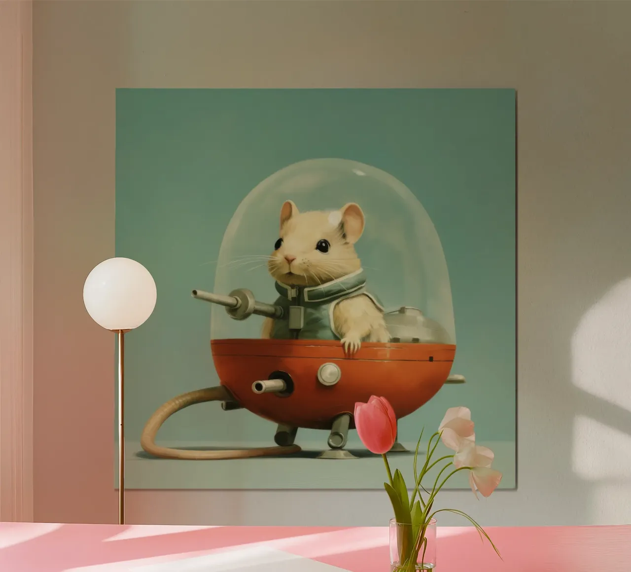 Minimal Gerbil poster by Minimal Animal Art