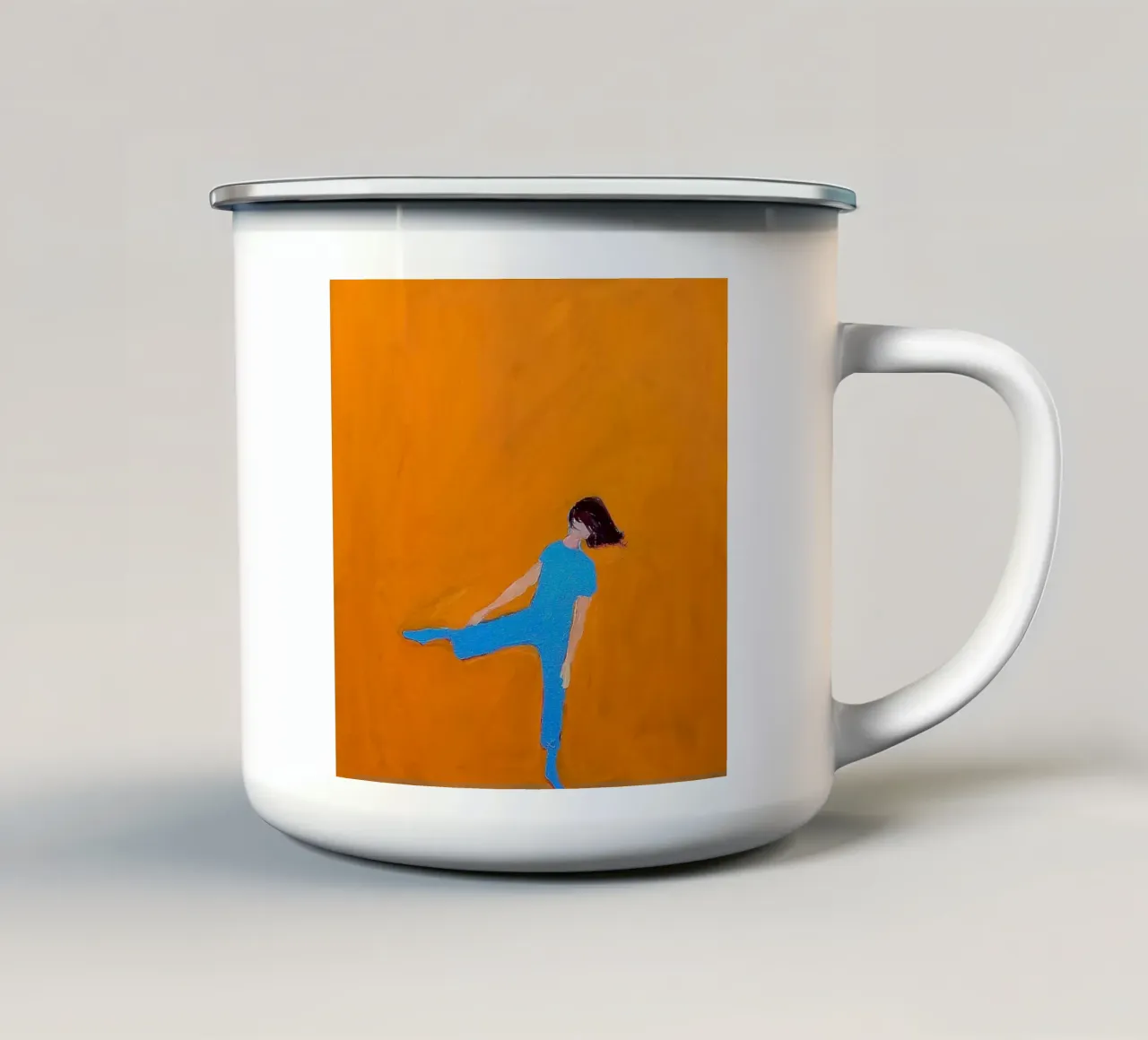 Danza gialla tazza in smalto da tainah negreiros