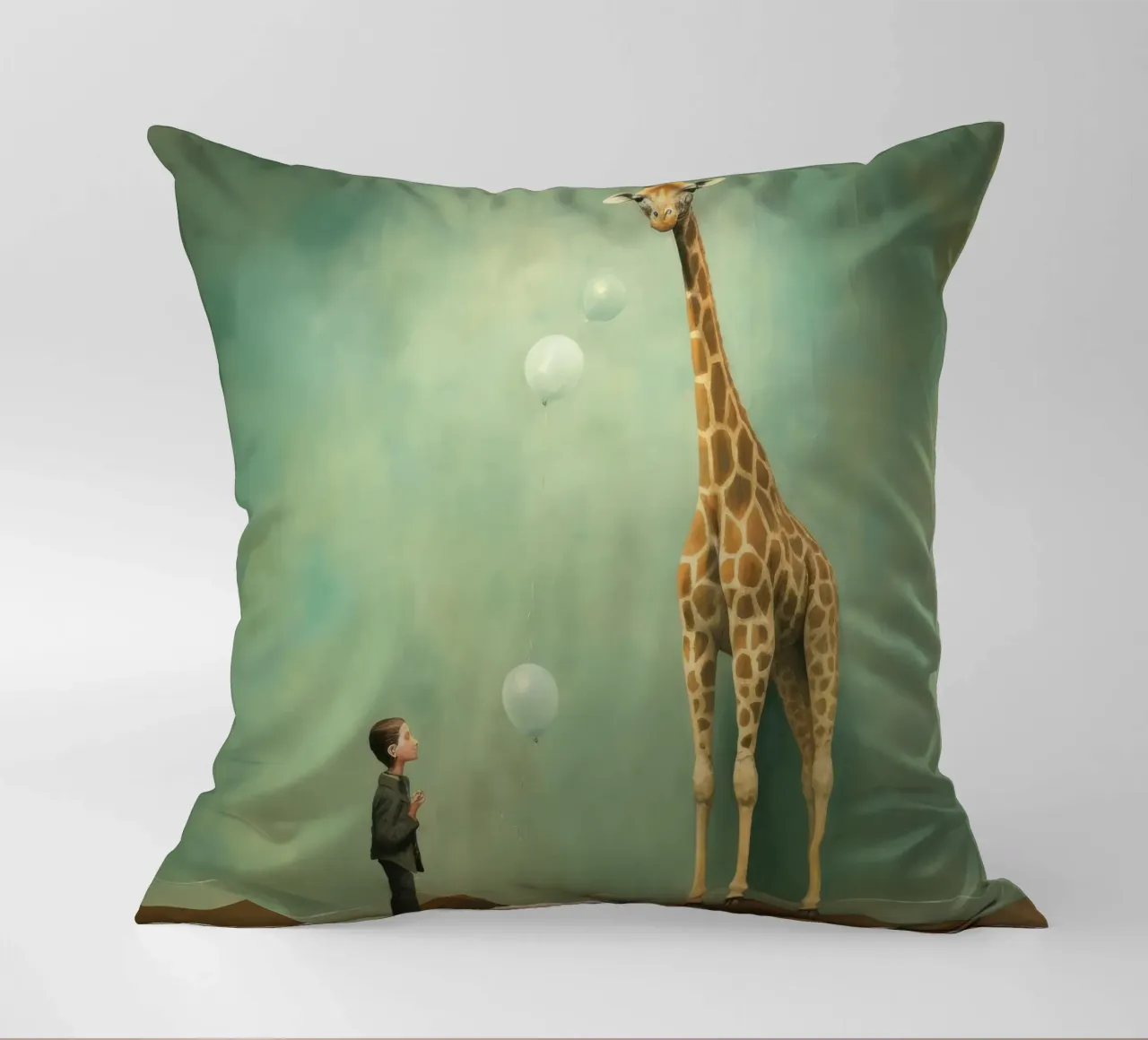 Minimal Giraffe 2 cuscino da Minimal Animal Art