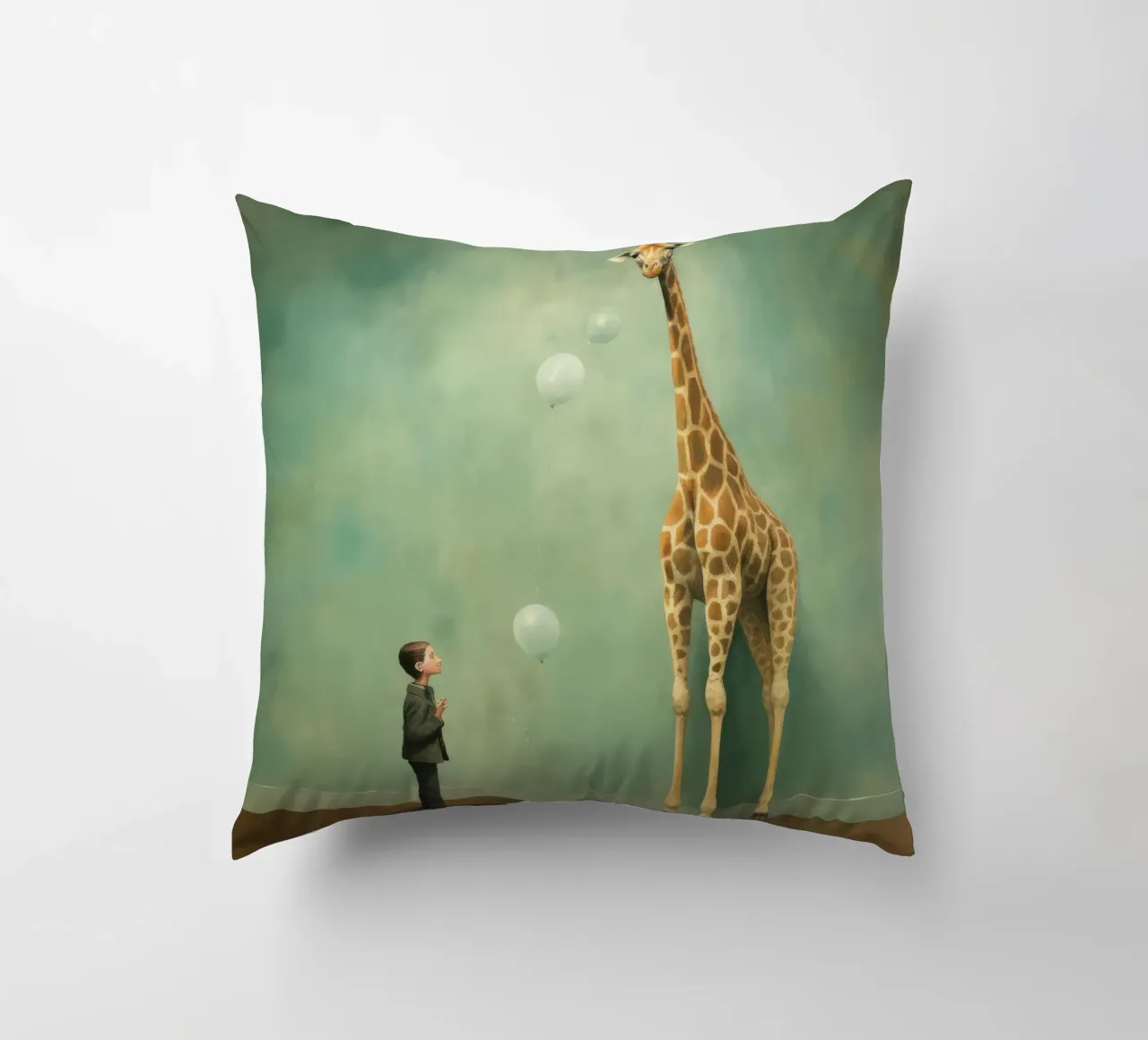 Minimal Giraffe 2 cuscino da Minimal Animal Art
