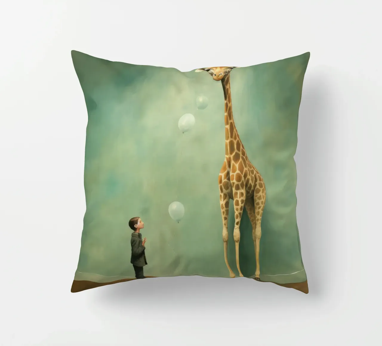 Minimal Giraffe 2 cuscino da Minimal Animal Art