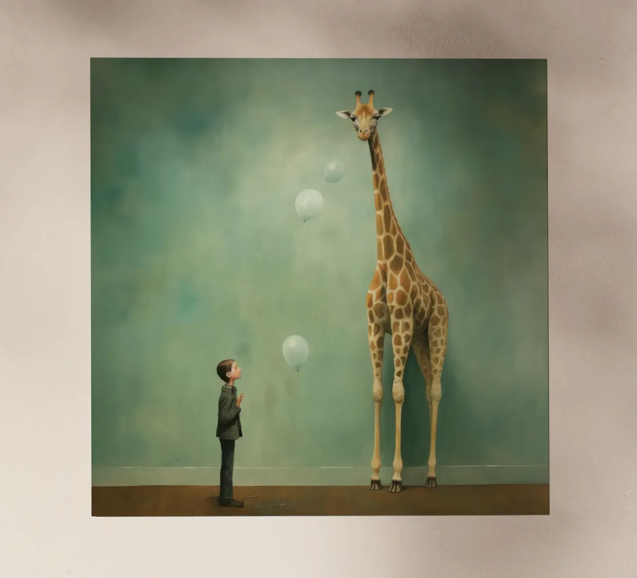 Minimal Giraffe 2 pellicola backlit da Minimal Animal Art