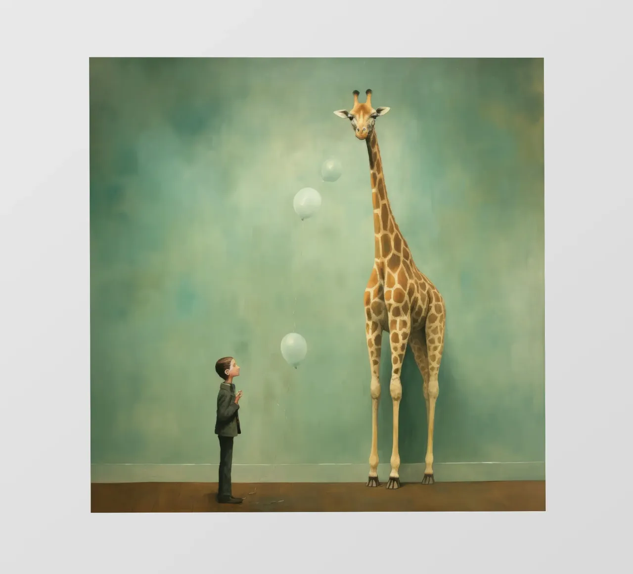 Minimal Giraffe 2 pellicola backlit da Minimal Animal Art