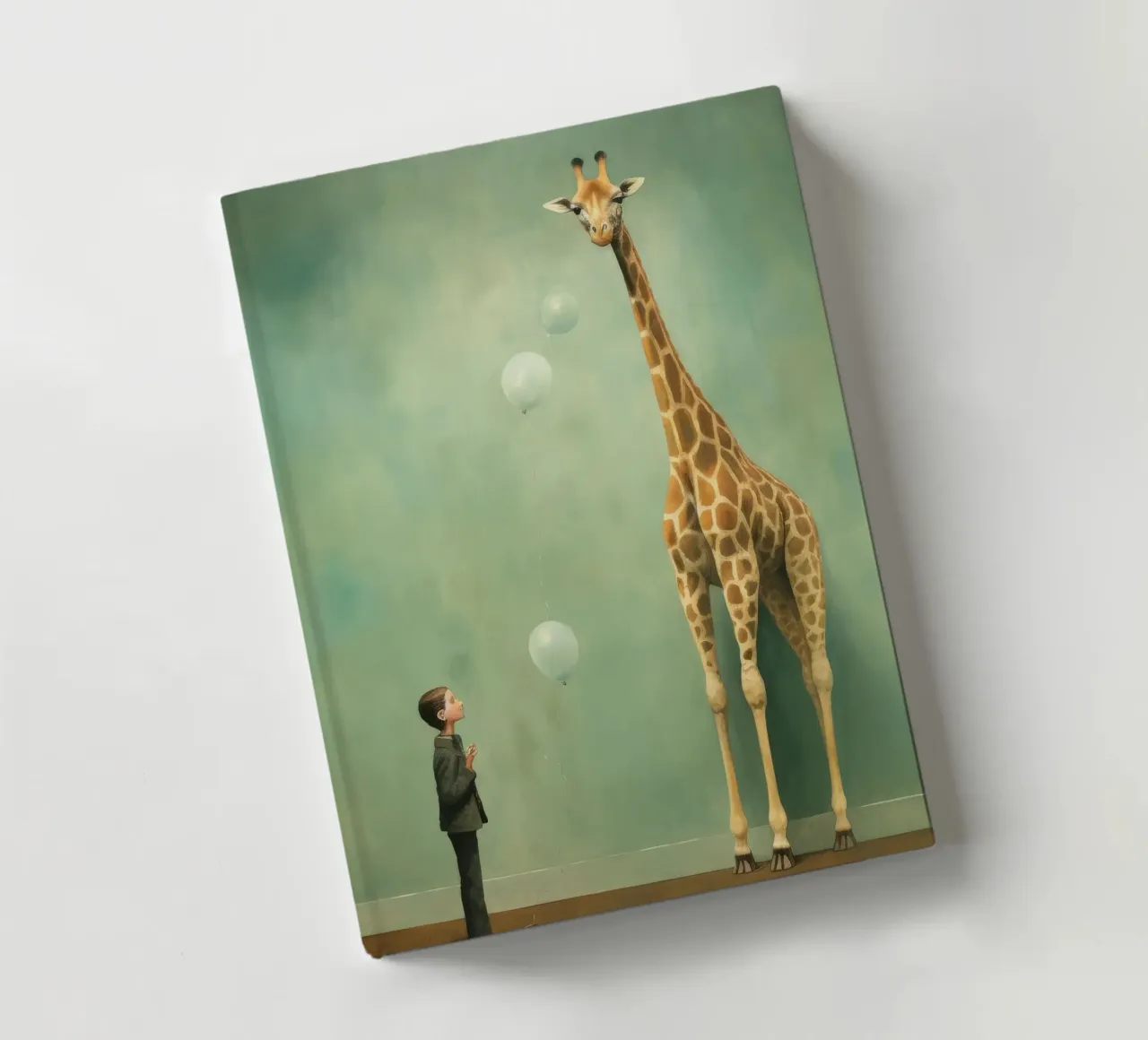 Minimal Giraffe 2 notebook by Minimal Animal Art