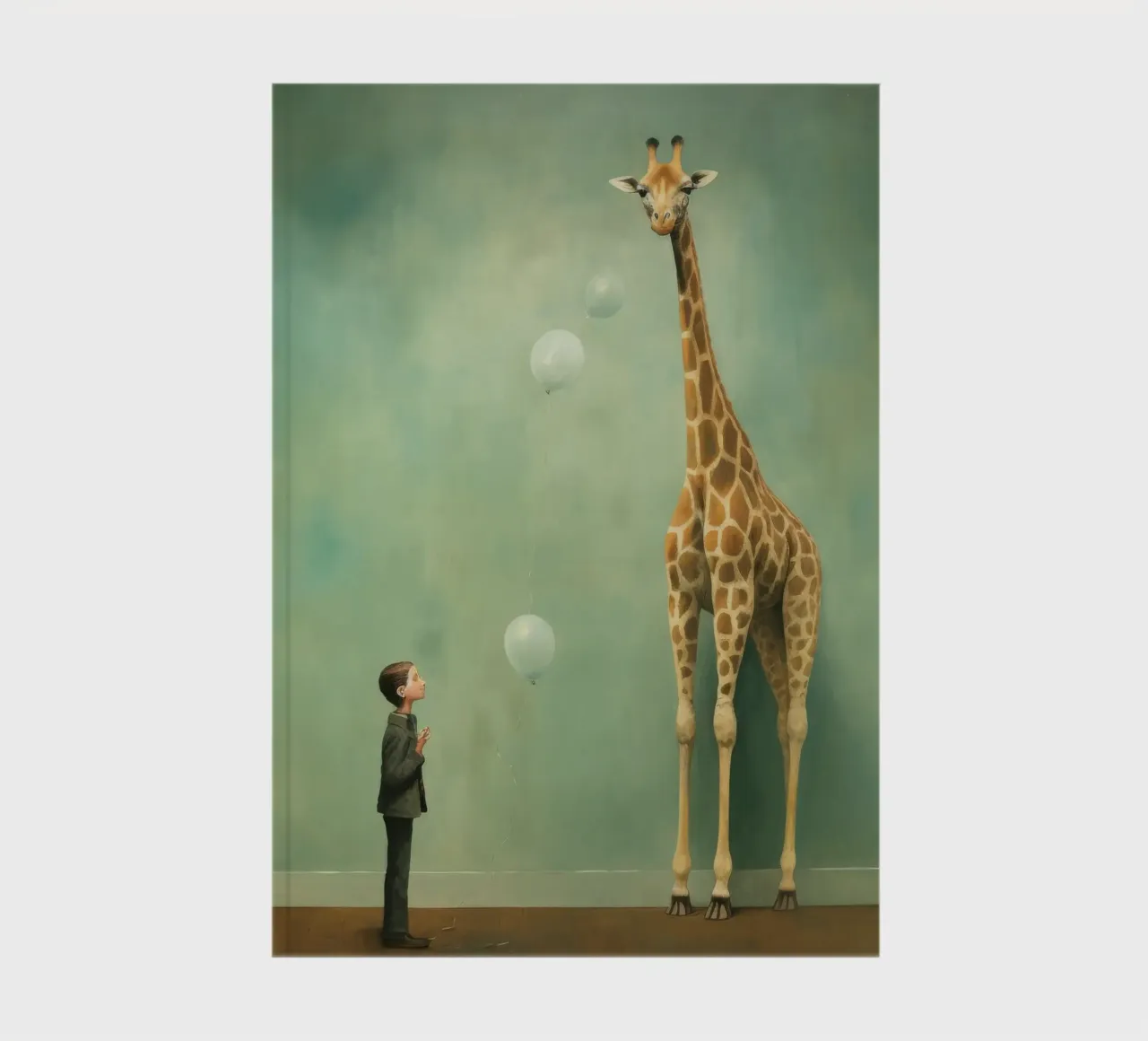 Minimal Giraffe 2 notebook by Minimal Animal Art