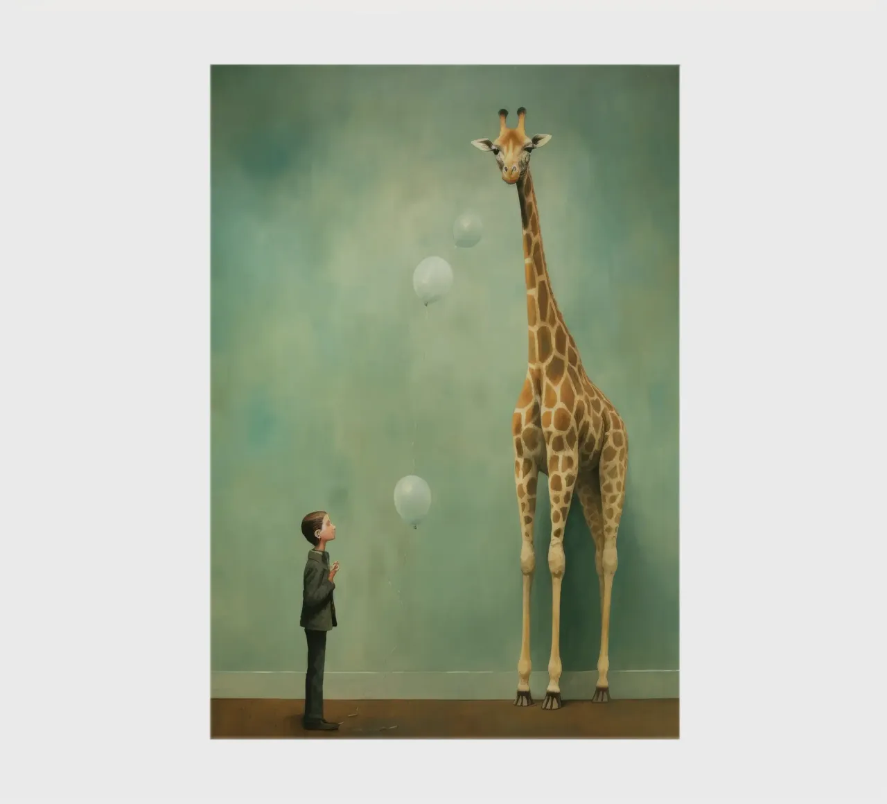 Minimal Giraffe 2 notebook by Minimal Animal Art
