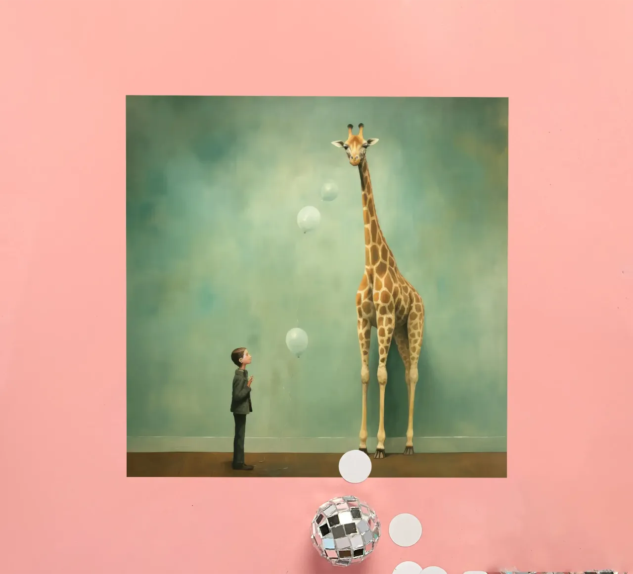 Minimal Giraffe 2 adesivo da Minimal Animal Art