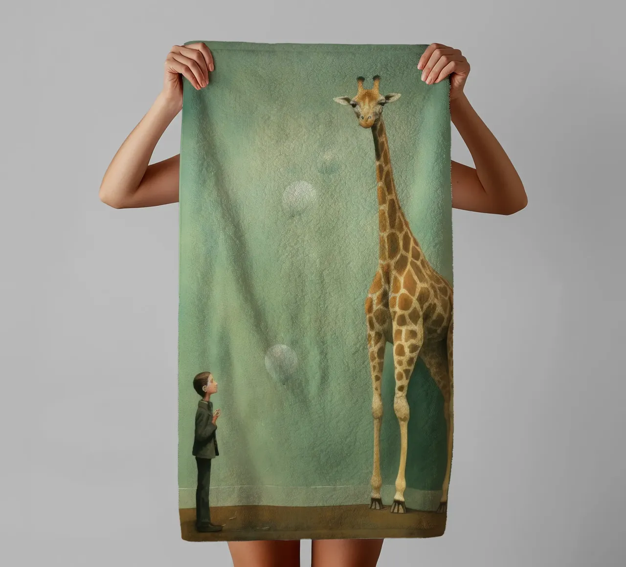 Minimal Giraffe 2 asciugamano da bagno da Minimal Animal Art