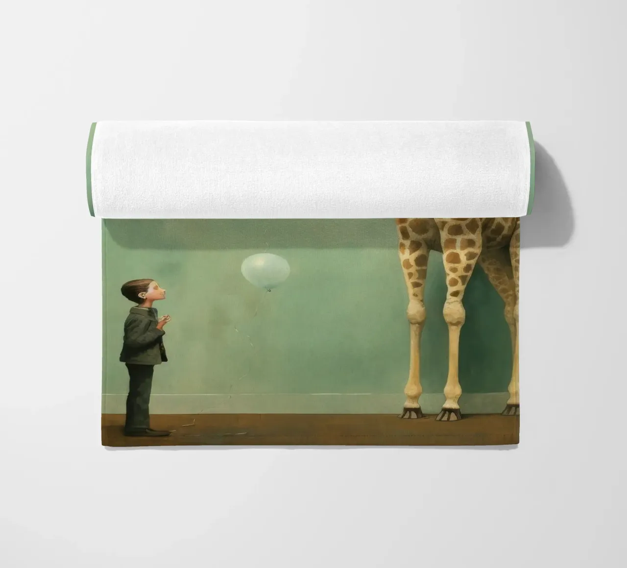 Minimal Giraffe 2 telo mare da Minimal Animal Art