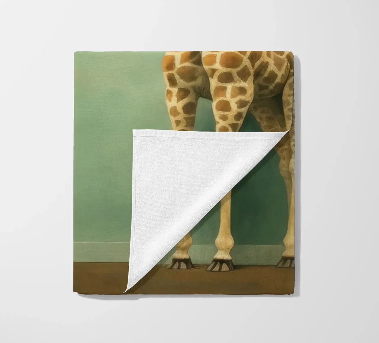 Minimal Giraffe 2 telo mare da Minimal Animal Art