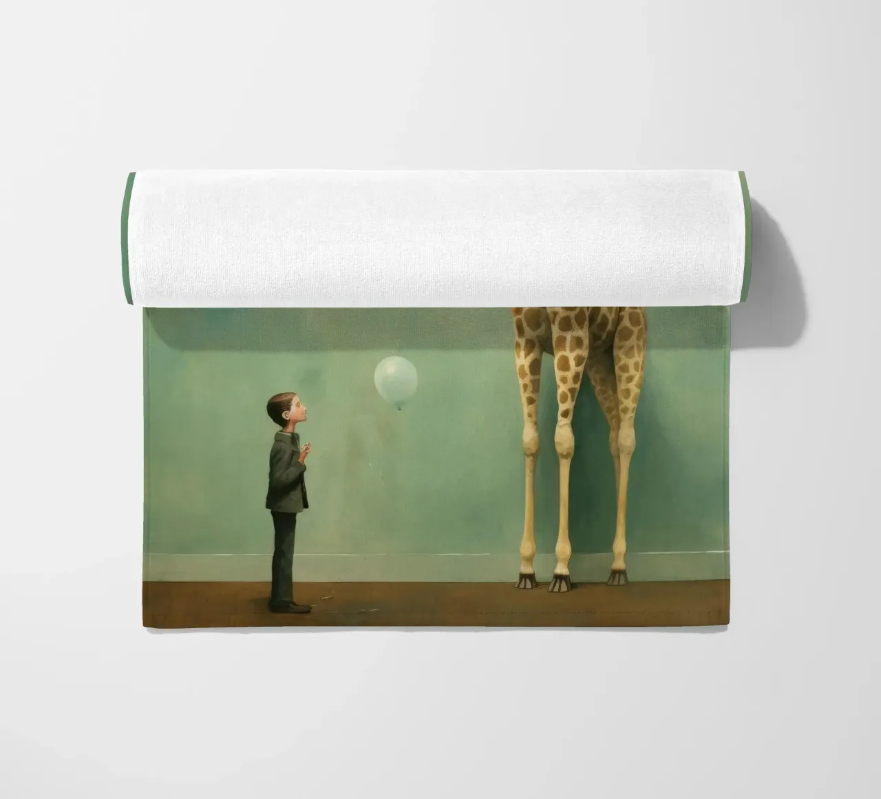 Minimal Giraffe 2 telo mare da Minimal Animal Art