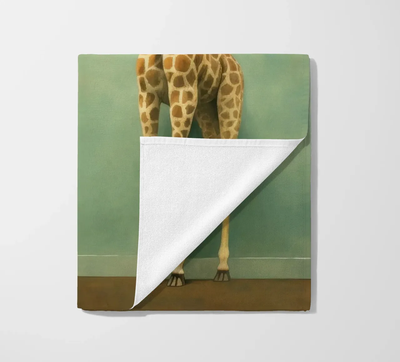 Minimal Giraffe 2 telo mare da Minimal Animal Art
