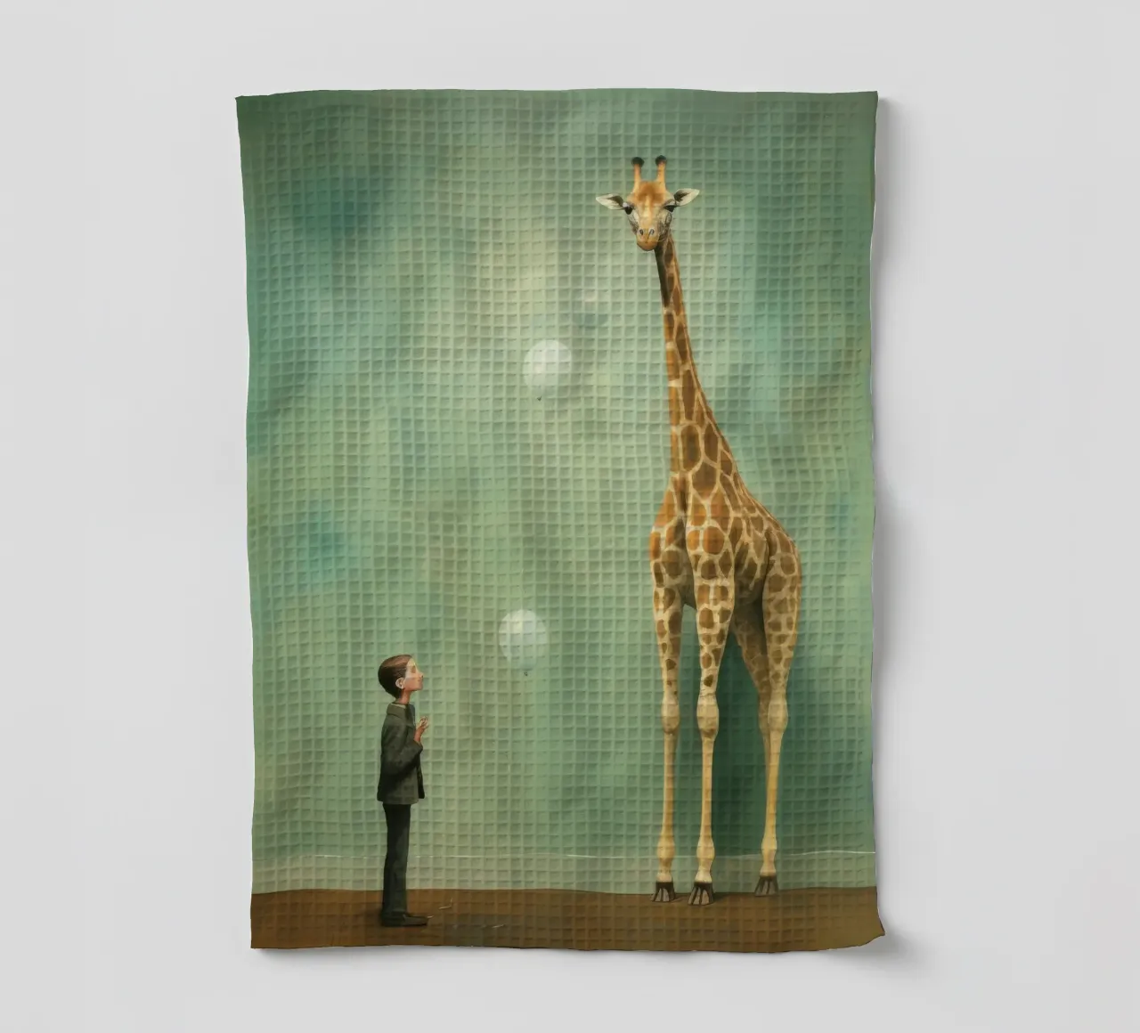 Minimal Giraffe 2 canovaccio da cucina da Minimal Animal Art