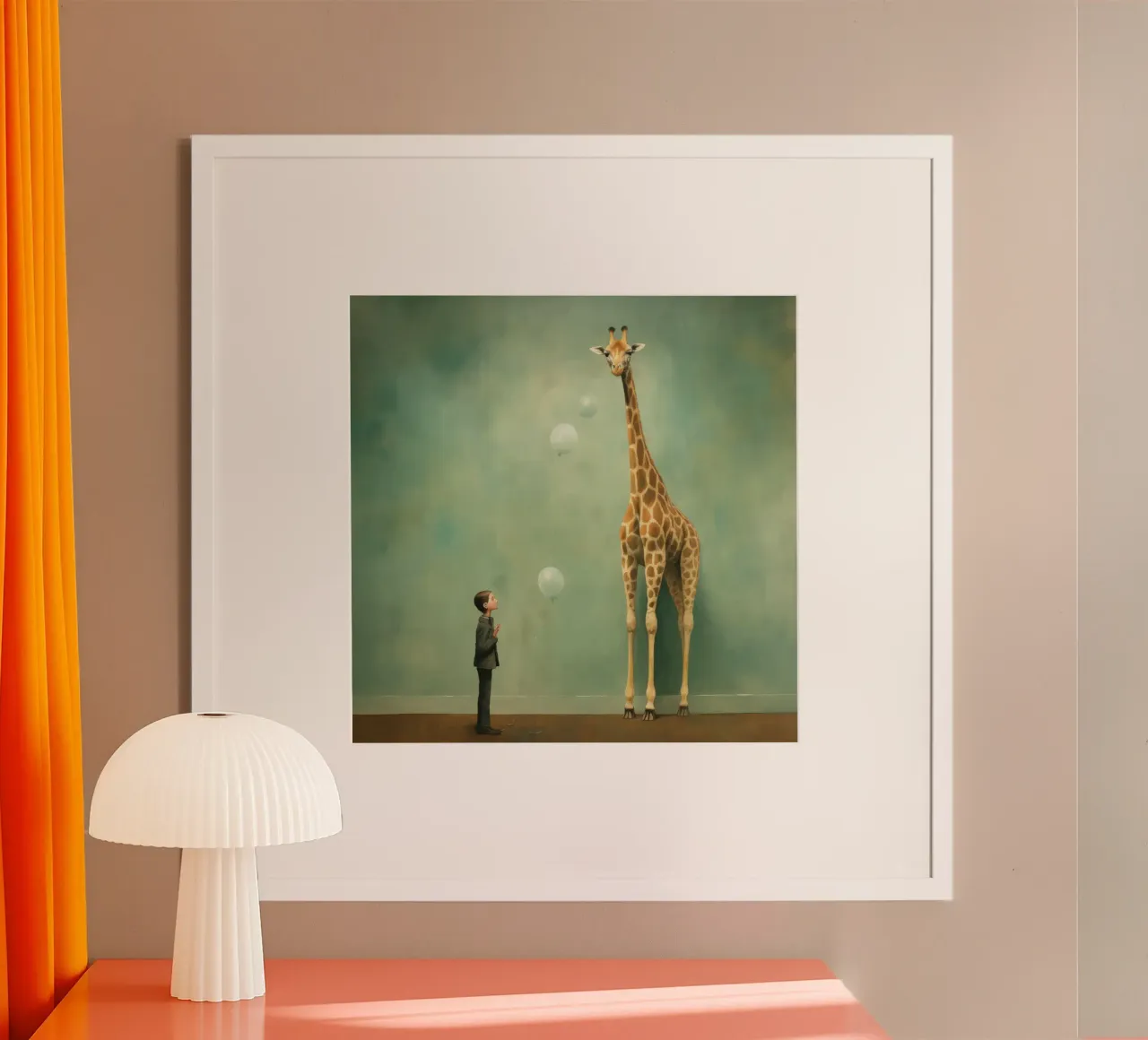 Minimal Giraffe 2 poster da Minimal Animal Art