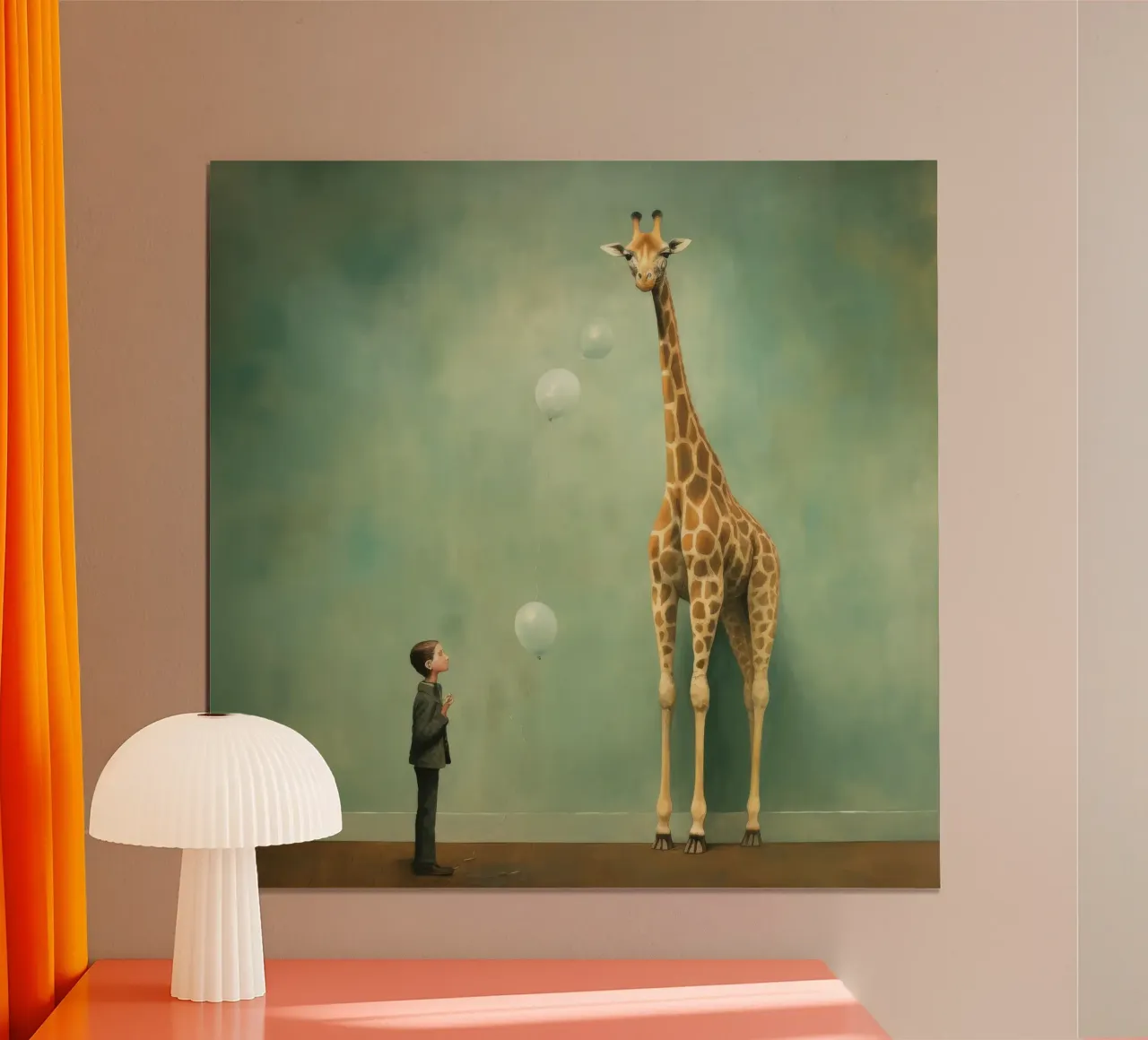 Minimal Giraffe 2 carta hahnemühle da Minimal Animal Art