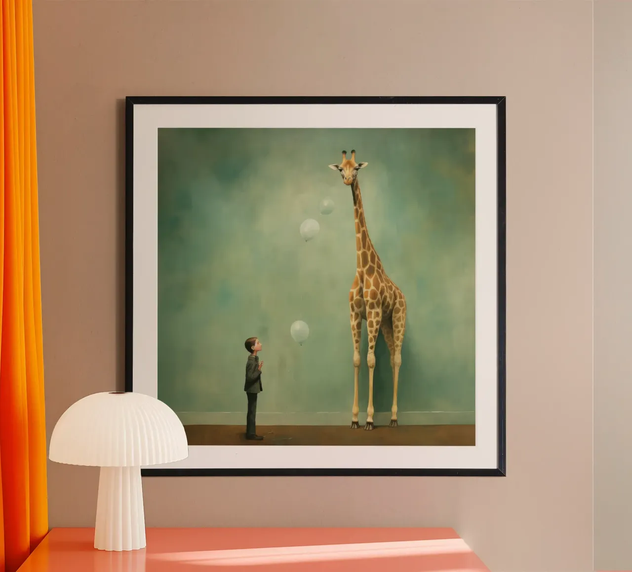 Minimal Giraffe 2 poster da Minimal Animal Art