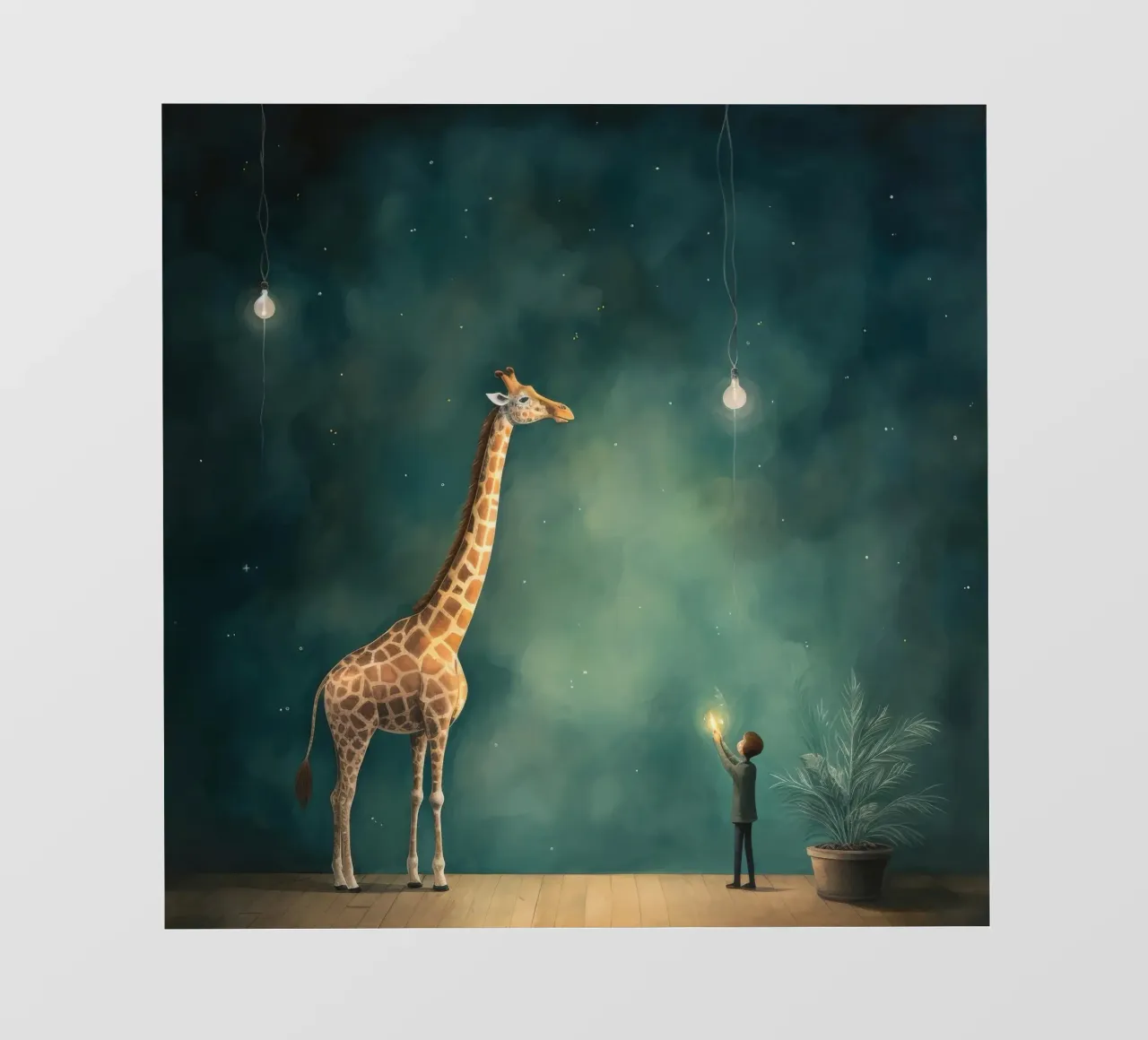 Minimal Giraffe 3 telo in pvc da Minimal Animal Art
