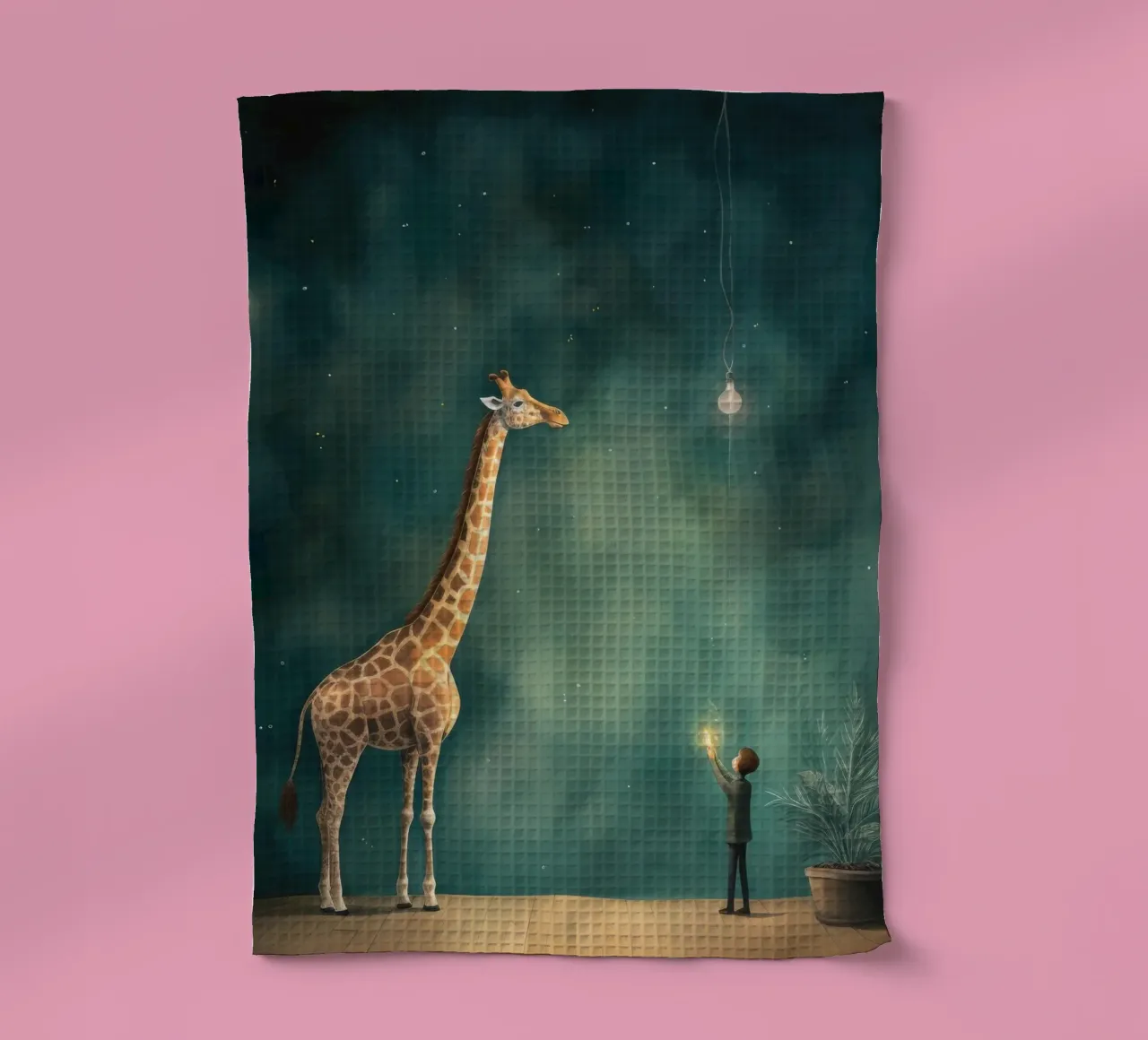 Minimal Giraffe 3 canovaccio da cucina da Minimal Animal Art